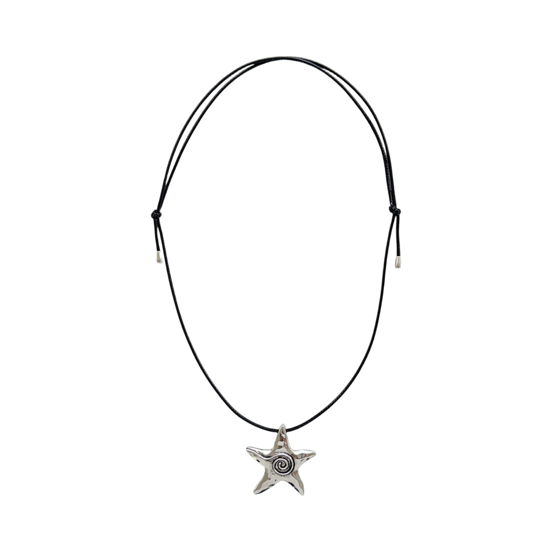 어거스트하모니 앤틱 스타피쉬 스트링 네크리스 블랙(August Harmony Antique Starfish String Necklace Black)