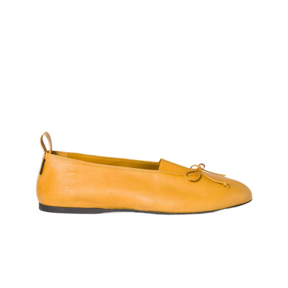 5F552E-038-F065Y (W) Miu Miu Elan Nappa Leather Ballerinas Sunny Yellow