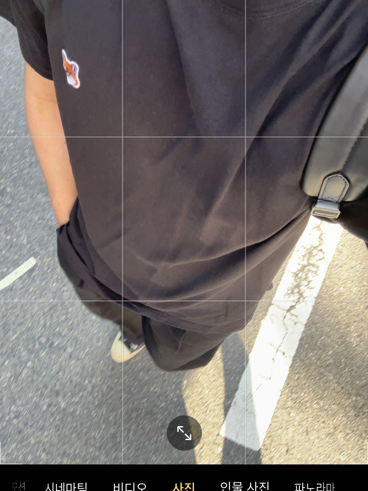 Maison Kitsune Fox Head Patch Regular T-Shirt Black 착용 스타일