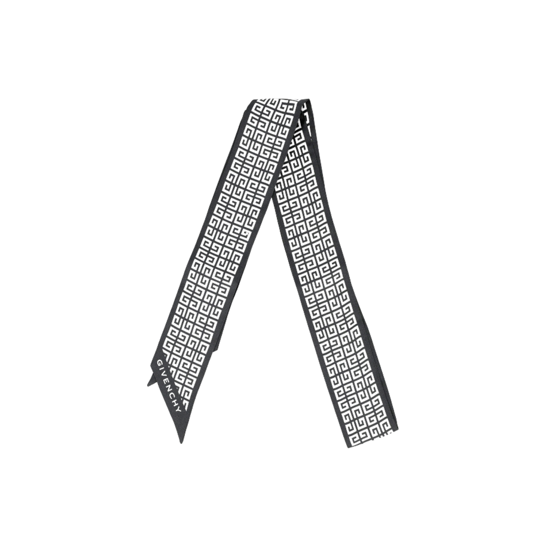 BG00AXG002-026 (W) Givenchy 4G Monogram Silk Scarf Black White