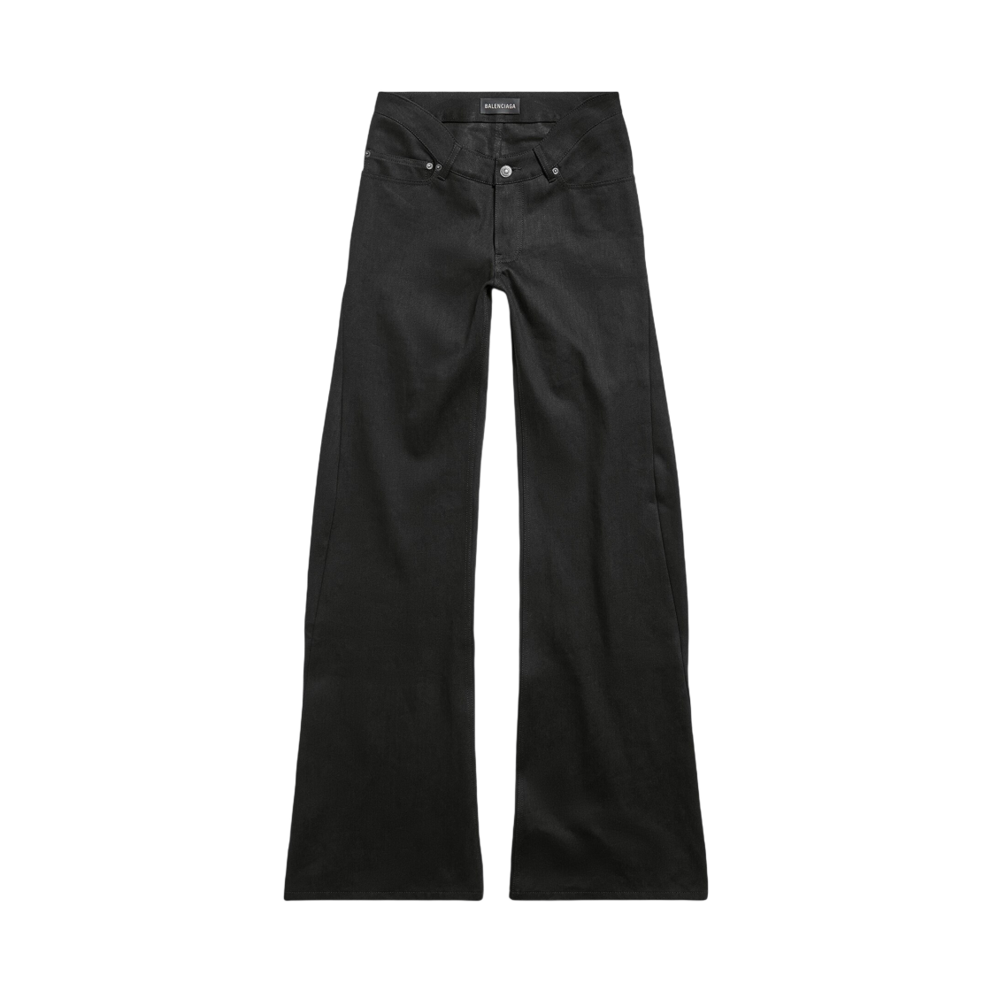 848019TTWA41000 (W) Balenciaga Curved Waist Pants In Black