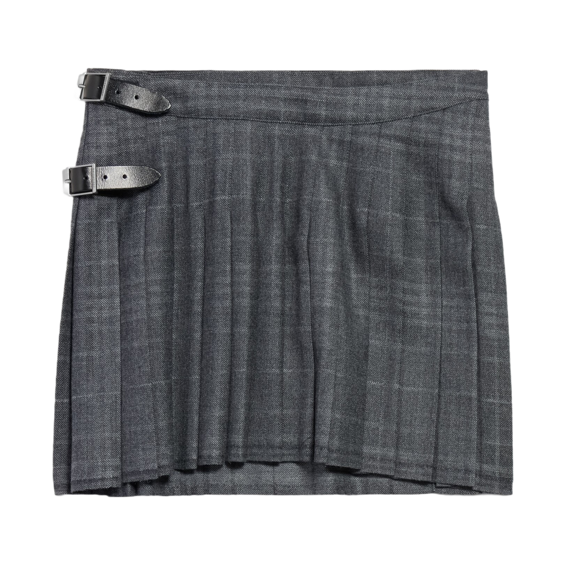 850673TQT011240 (W) Balenciaga Pleated Mini Skirt In Grey