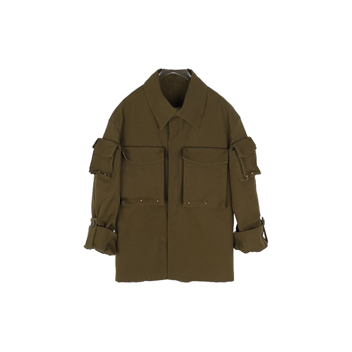 ITFGSS6EVA7G Louis Vuitton Cotton Utility Overshirt Jacket M Khaki