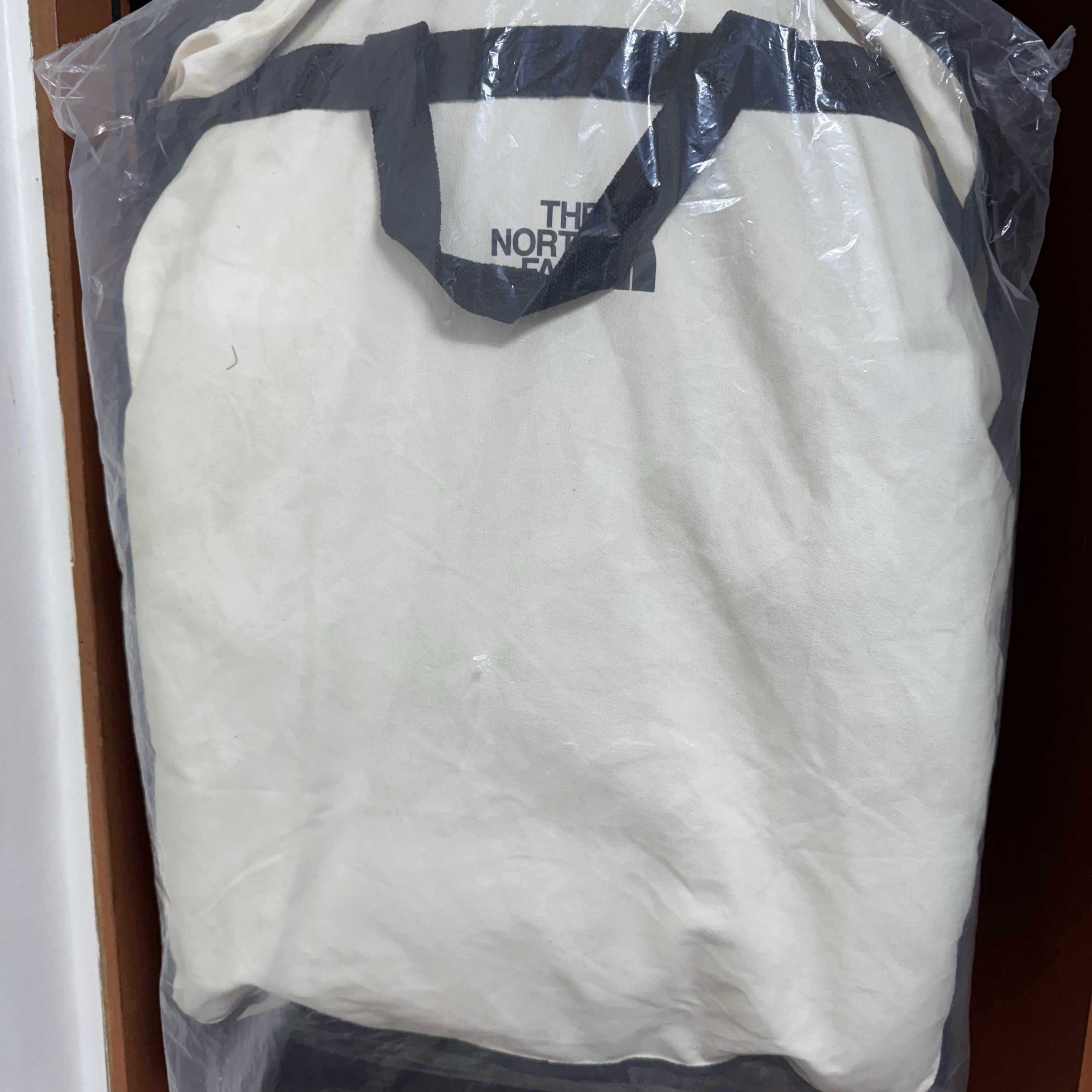 The North Face White Label Leather Nuptse Down Jacket Beige 착용 스타일 - 5