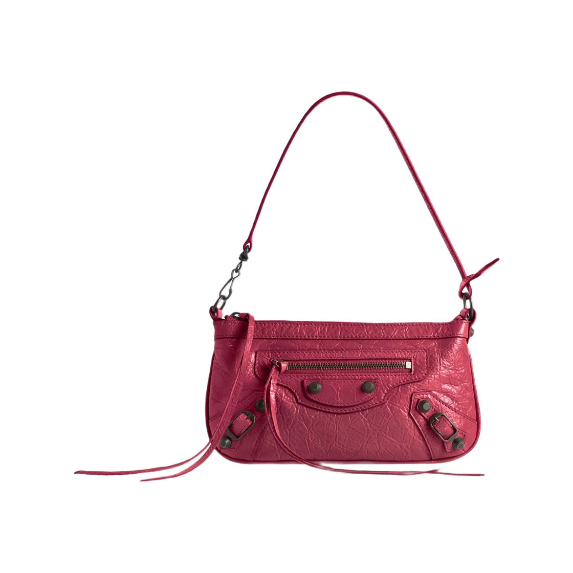 8280582ABEK5729 (W) Balenciaga Le City Pouch On Strap In Framboise