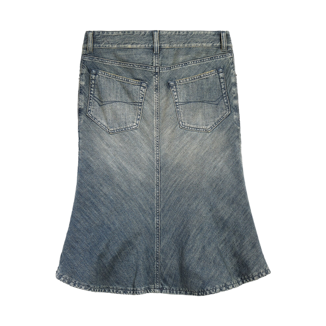 (W) 발렌시아가 고뎃 미디 스커트 블루((W) Balenciaga Godet Midi Skirt In Blue) - 2