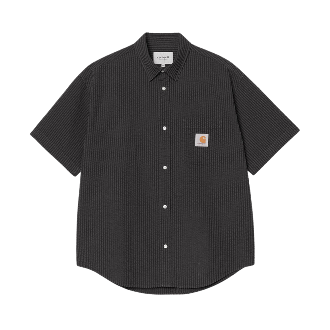 칼하트 WIP 숏슬리브 톨란드 스트라이프 셔츠 블랙(Carhartt WIP Short Sleeve Toland Stripe Shirt Black)