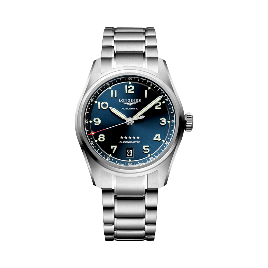 론진 스피릿 오토매틱 37mm 스테인리스 스틸 블루(Longines Spirit Automatic 37mm Stainless Steel Blue)