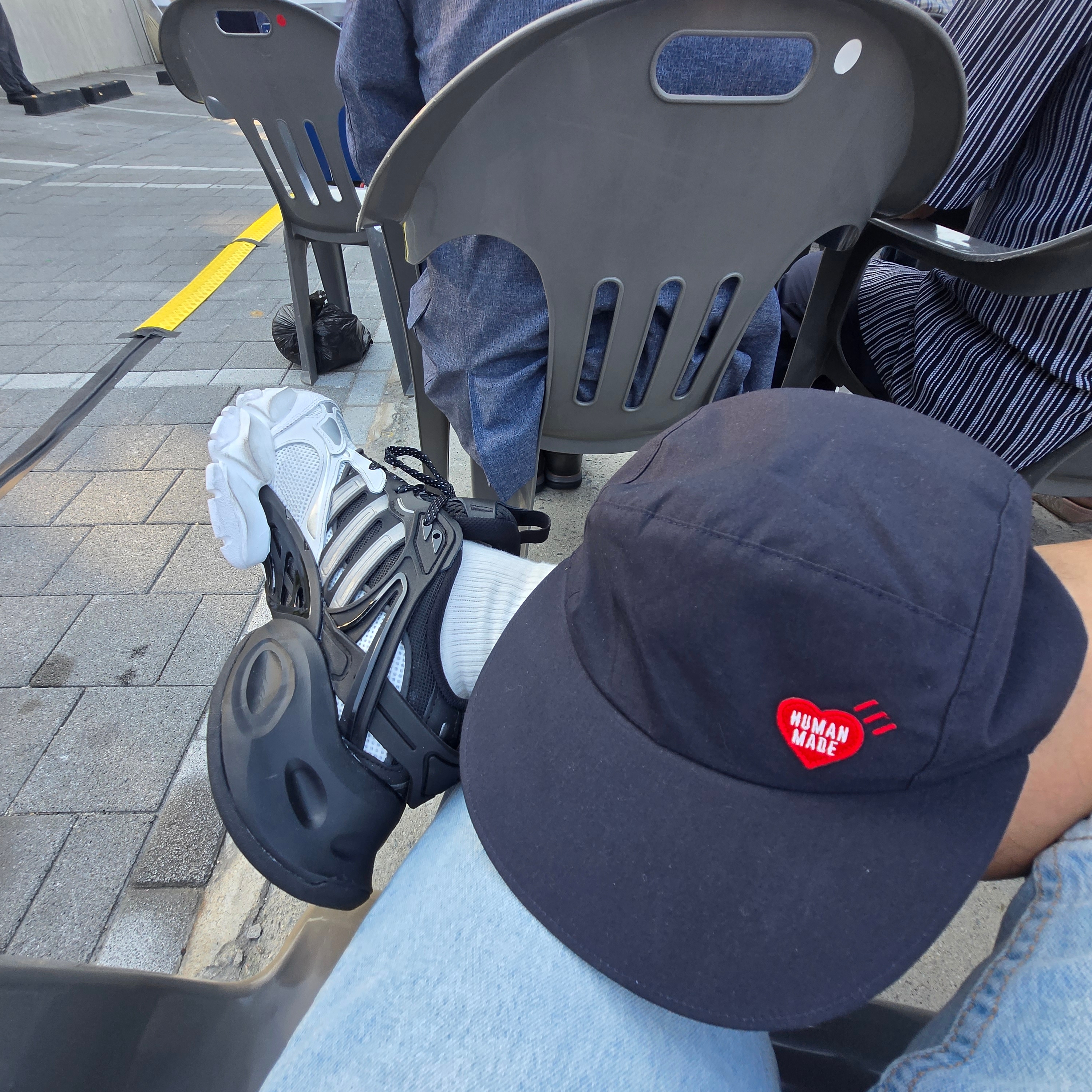 Human Made 5 Panel Cap Navy 착용 스타일