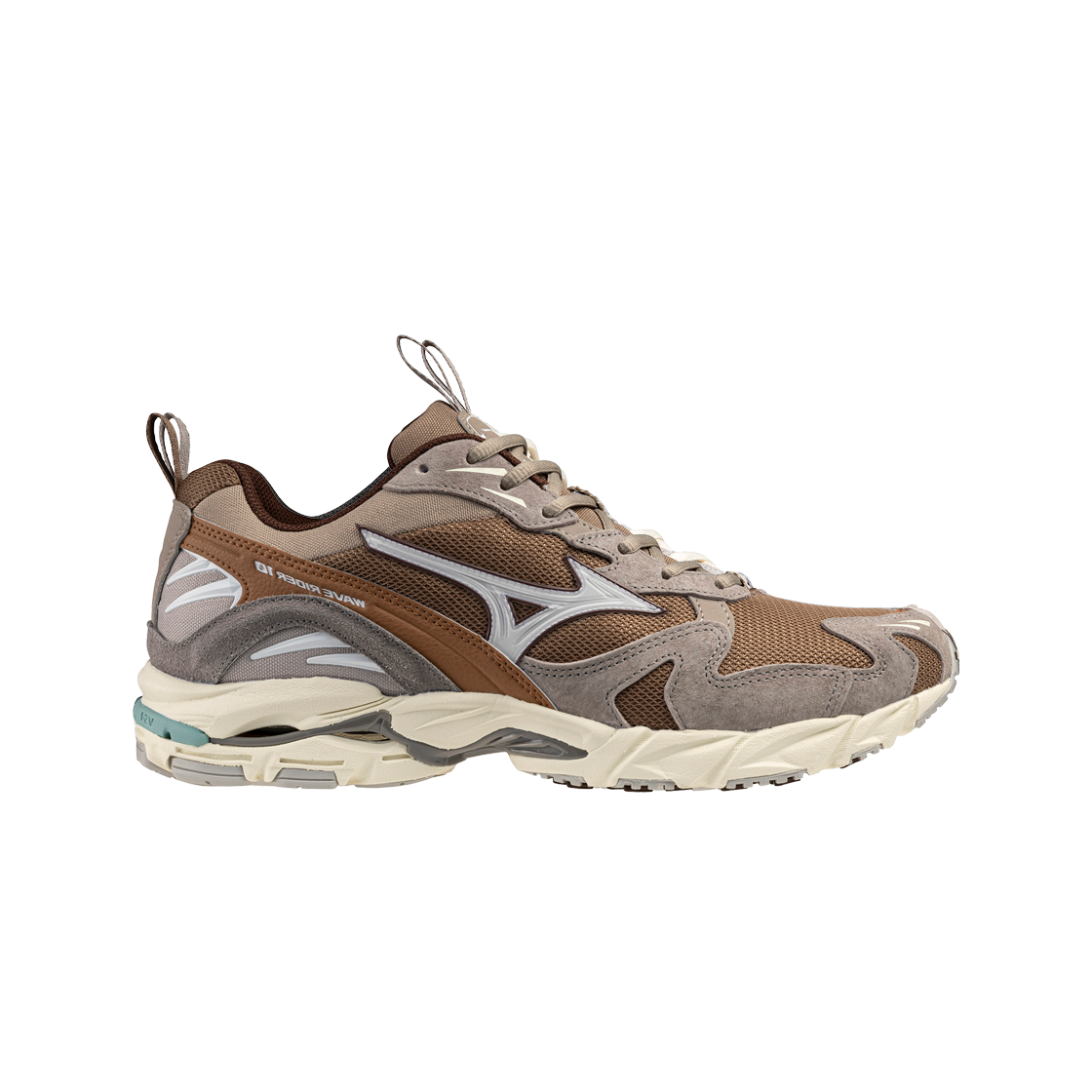미즈노 웨이브 라이더 10 포실 화이트 쓰러시(Mizuno Wave Rider 10 Fossil White Thrush)