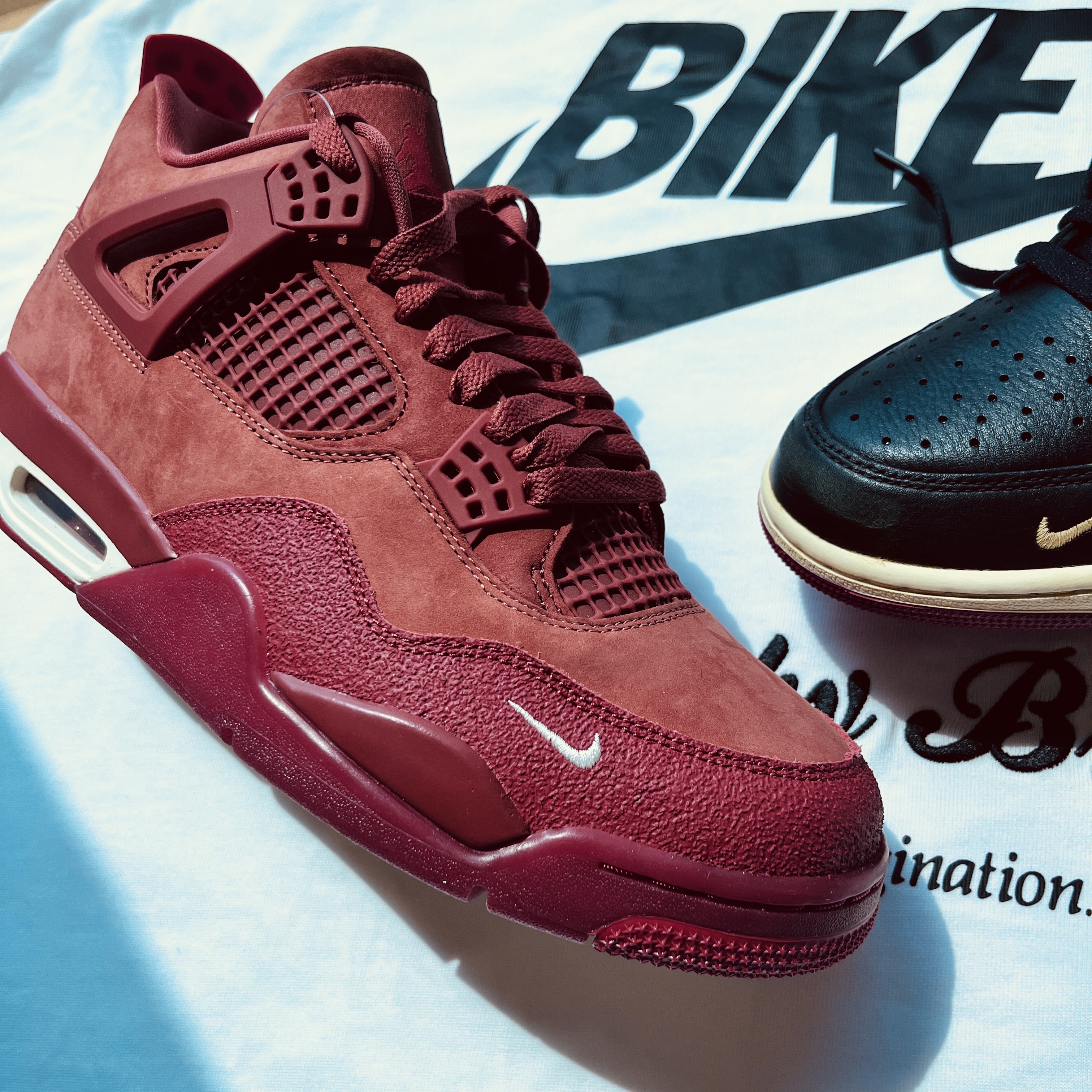 Jordan 1 x Nigel Sylvester Retro Low OG Better With Time, Jordan 4 x Nigel Sylvester Retro OG SP Brick by Brick 착용 스타일 - 2