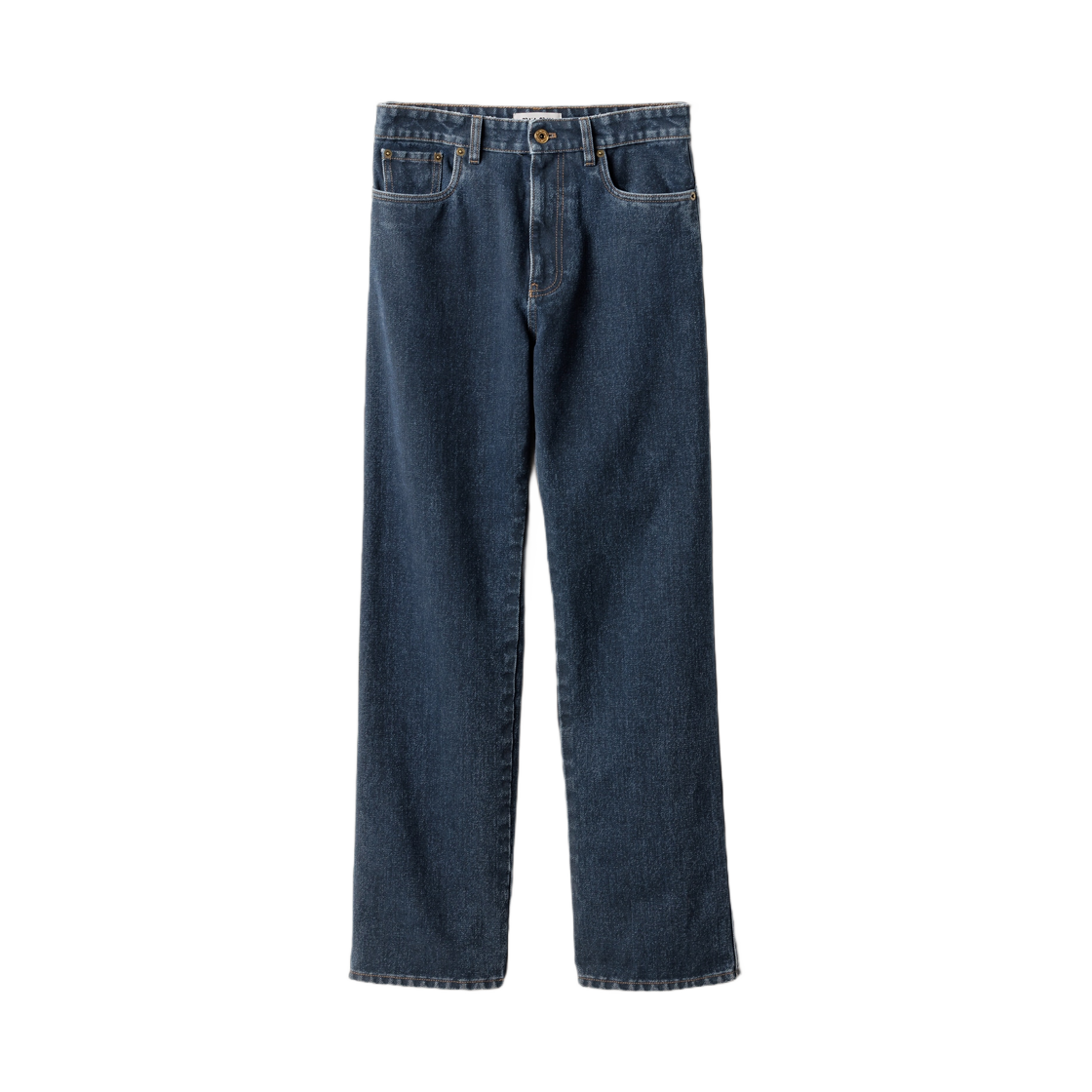 GWP483-17L8-F0008 (W) Miu Miu Flocked Denim Jeans Navy