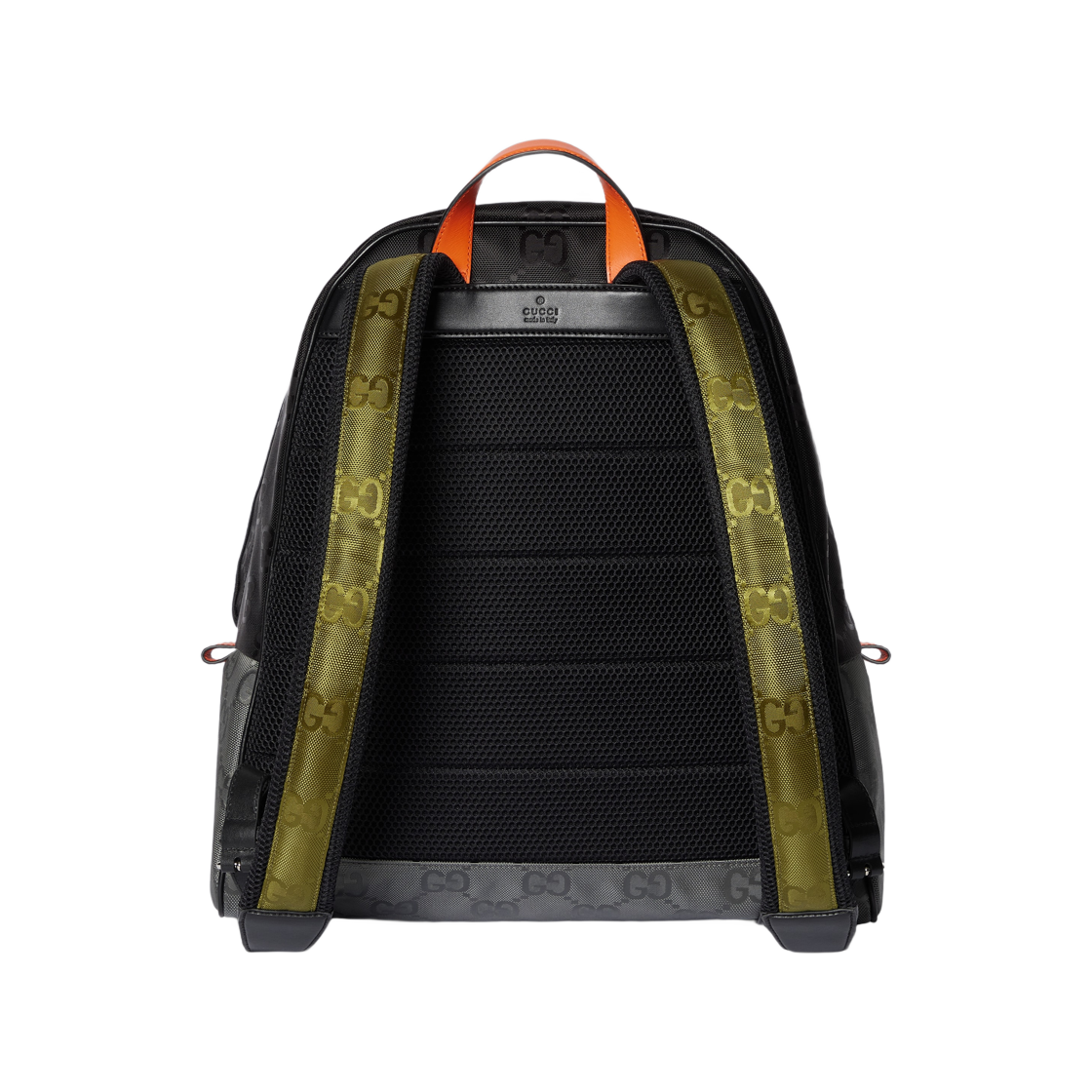 구찌 매치 미디움 GG 백팩 블랙 그레이 그린(Gucci Match Medium GG Backpack Black Grey Green) - 3
