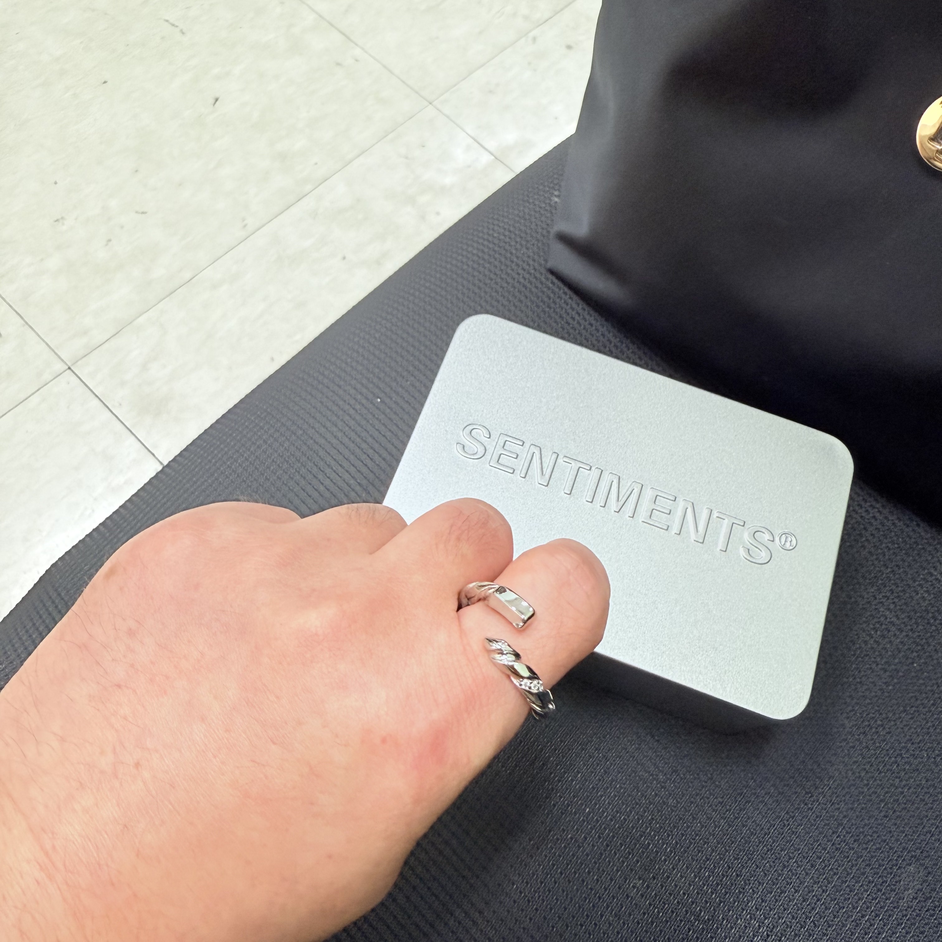 Sentiments No.278 Ring Silver 착용 스타일 - 1