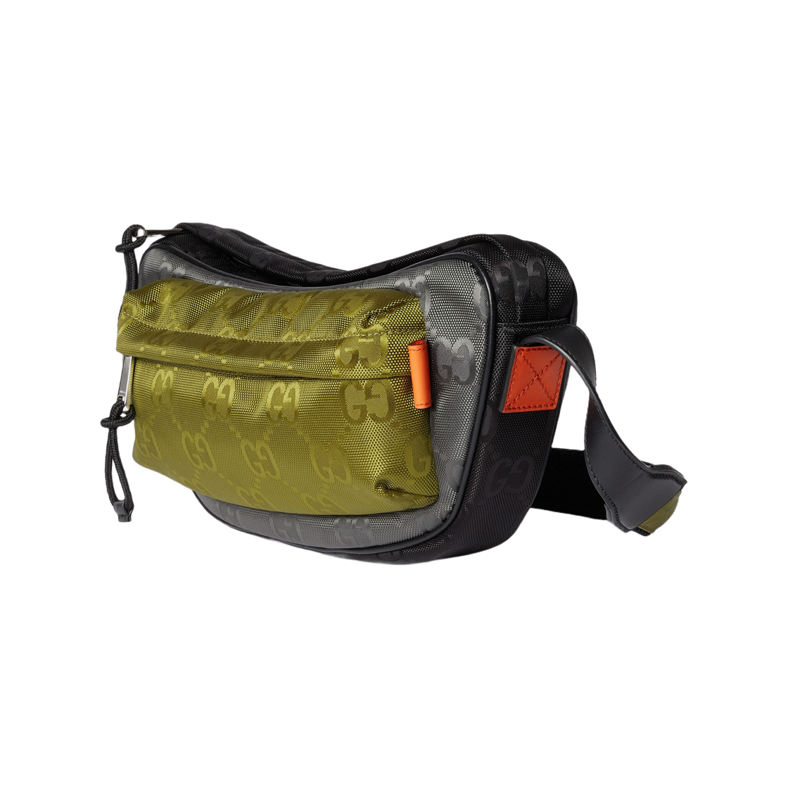 구찌 매치 미디움 GG 크로스바디백 블랙 그레이 그린(Gucci Match Medium GG Crossbody Bag Black Grey Green) - 2