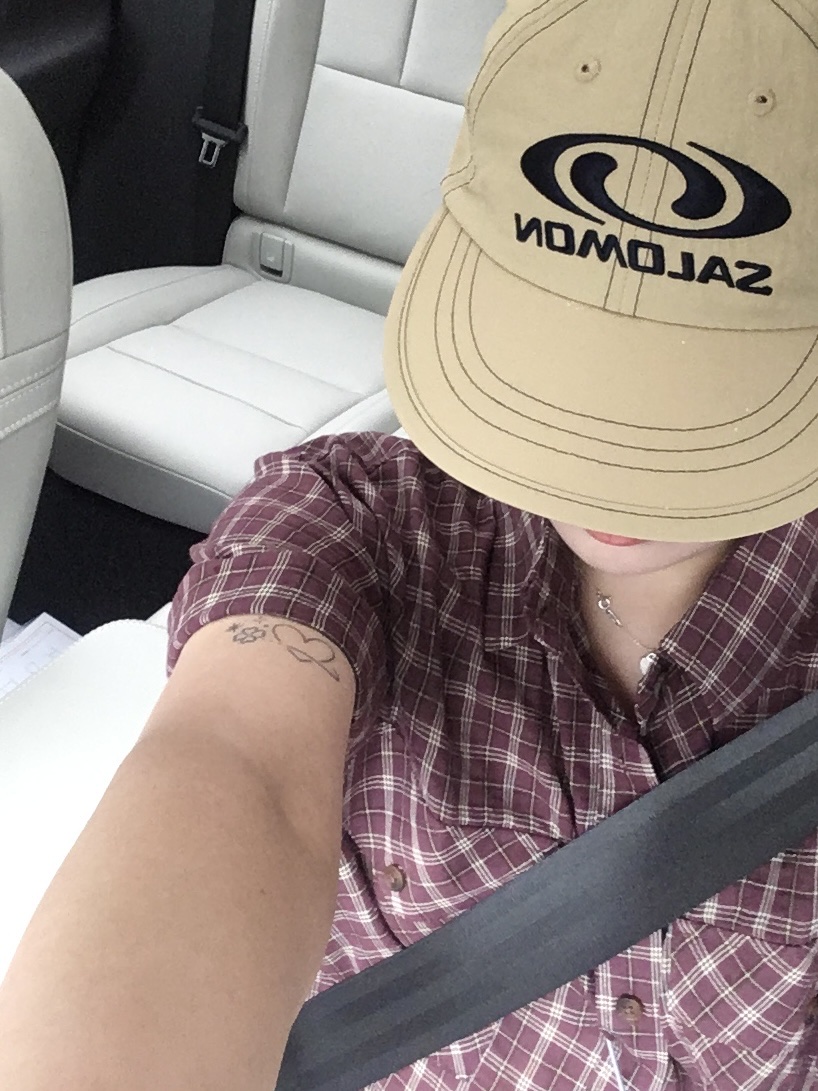 Salomon Link 6 Panel Cap Beige 착용 스타일 - 1