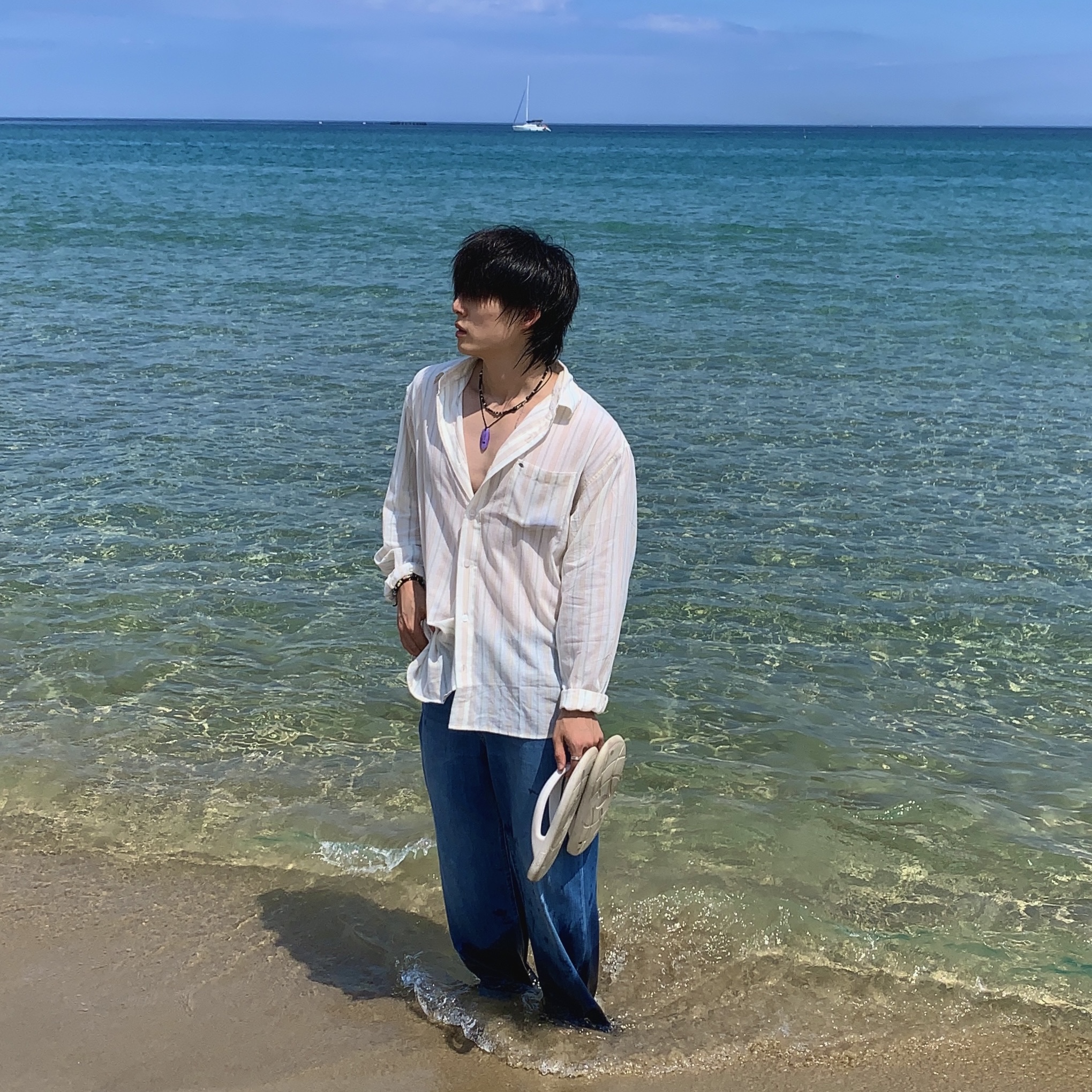 Taw&Toe Flip Flop Zerovity Flat White 착용 스타일