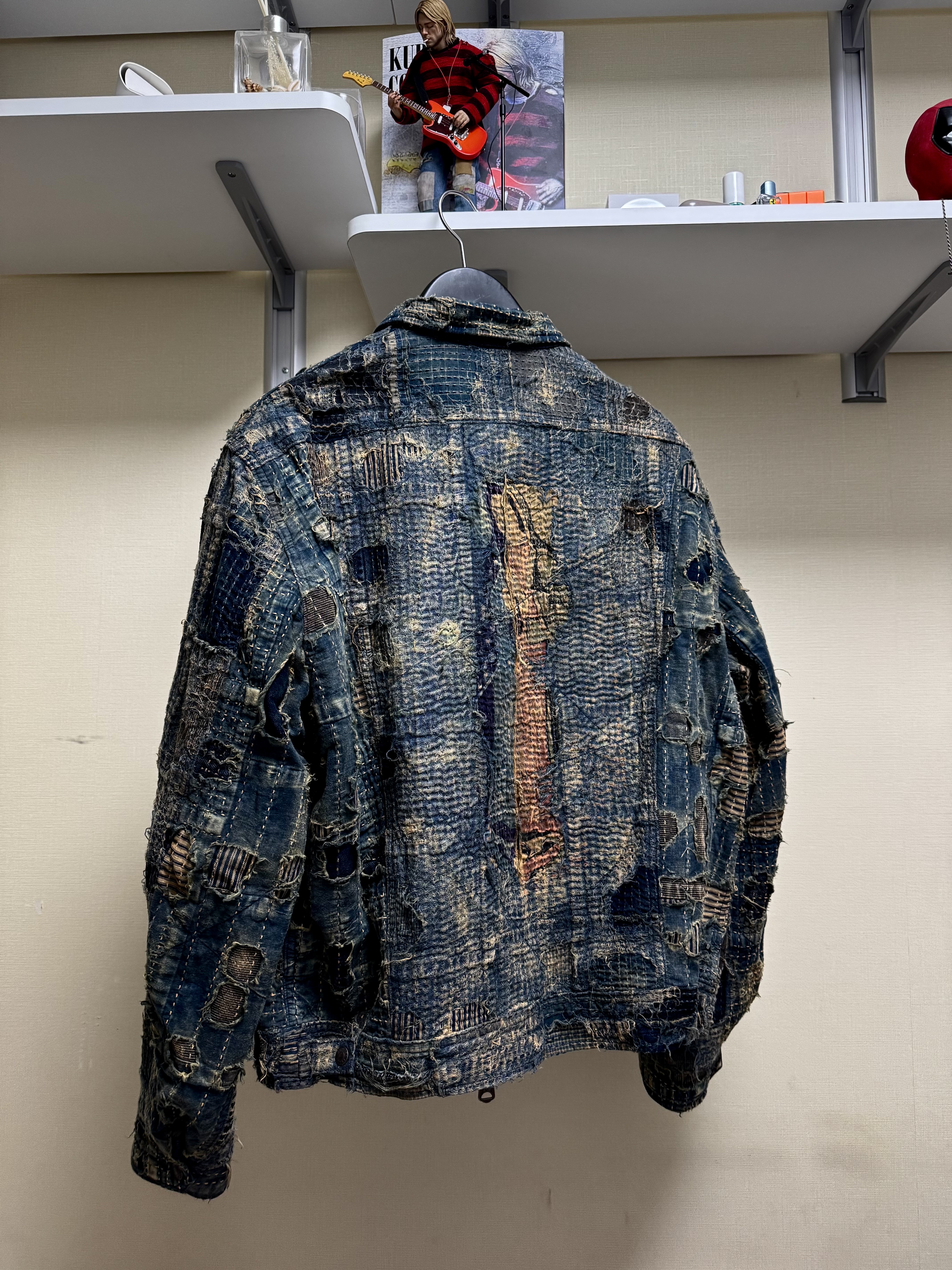 Kapital Boro Zip Up Indigo 착용 스타일