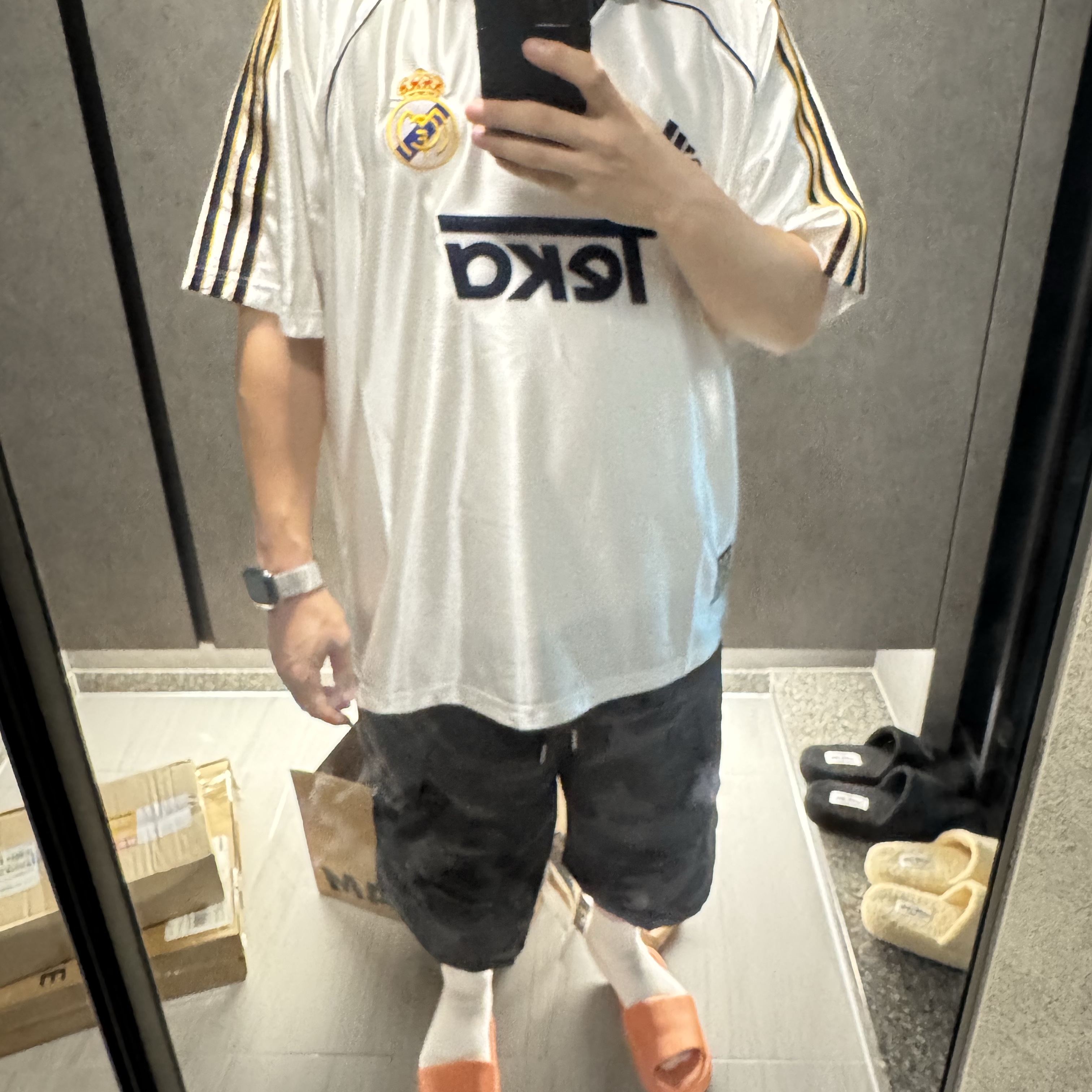 Adidas Real Madrid 99/00 Home Jersey White - KR Sizing (Non Marking Ver.) 착용 스타일