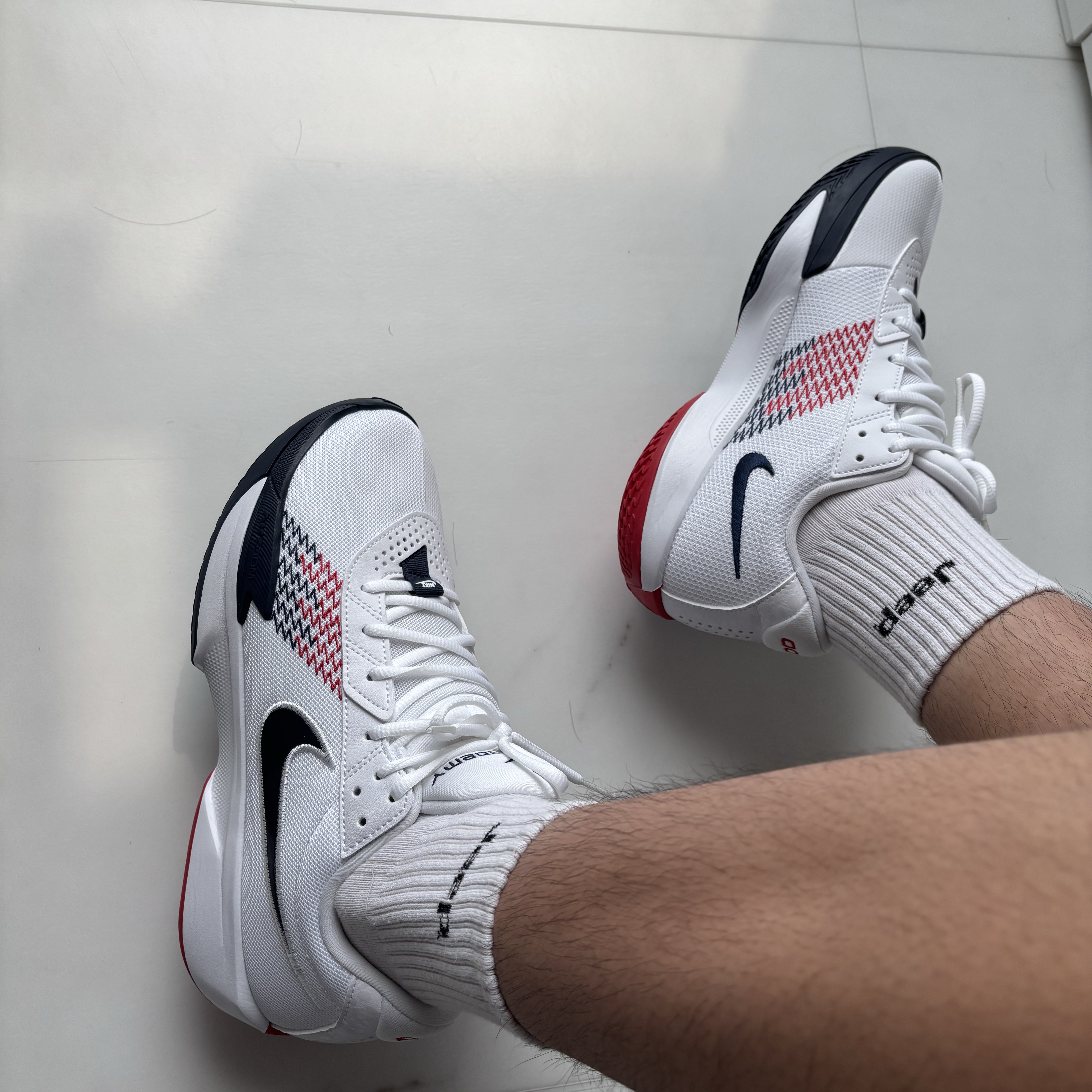 Nike Air Zoom G.T. Cut Academy EP White 착용 스타일 - 1