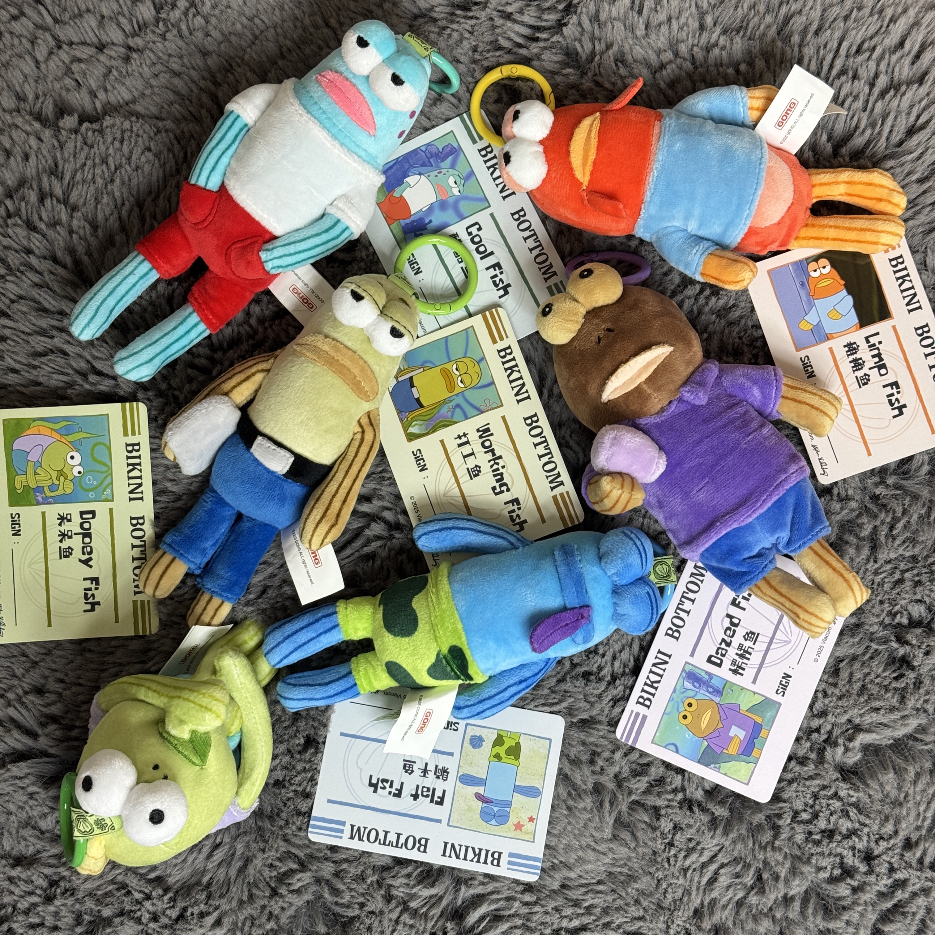 Pop Mart Bikini Bottom Buddies Whimsical Plush (6 Blind Boxes) 착용 스타일