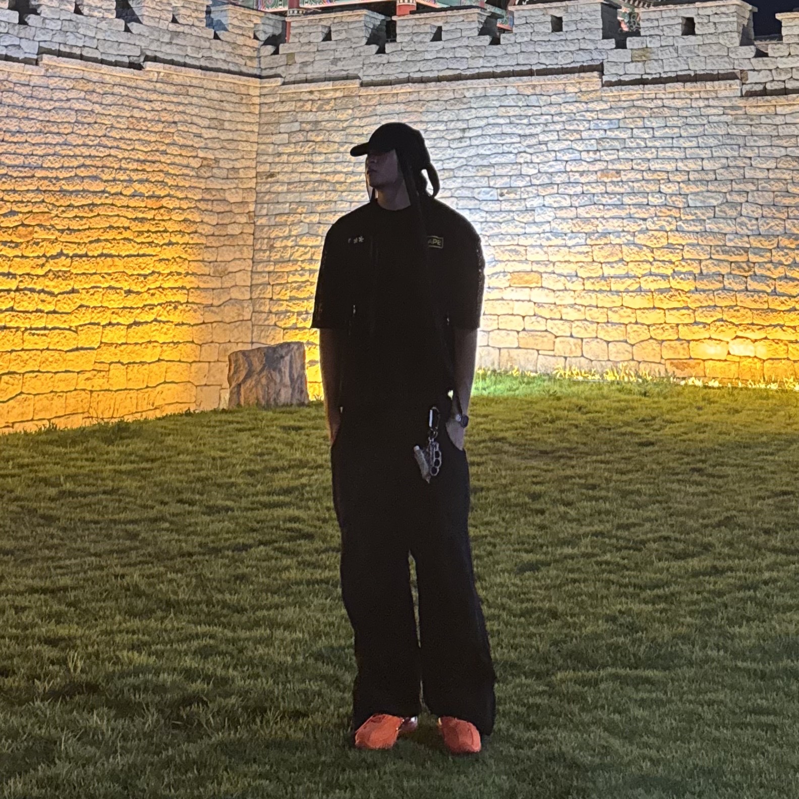 Wapworks Denier Curved Track Pants, Nike x Drake Nocta Hot Step 2 Total Orange 착용 스타일 - 2
