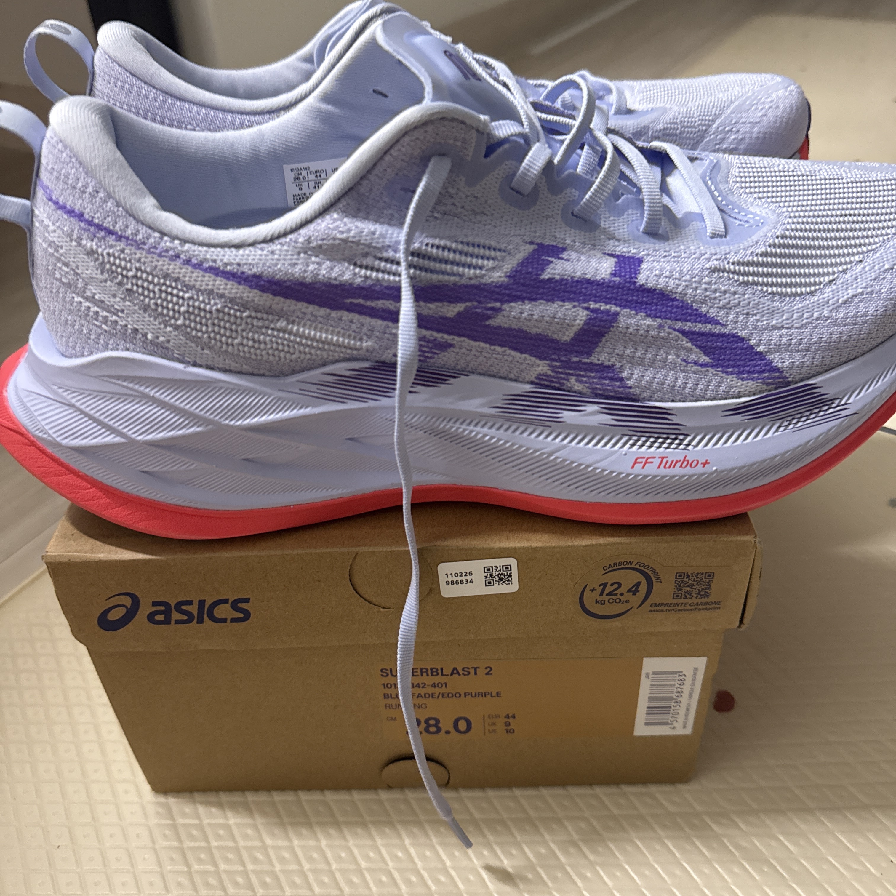 Asics Superblast 2 Blue Fade Edo Purple 착용 스타일 - 1