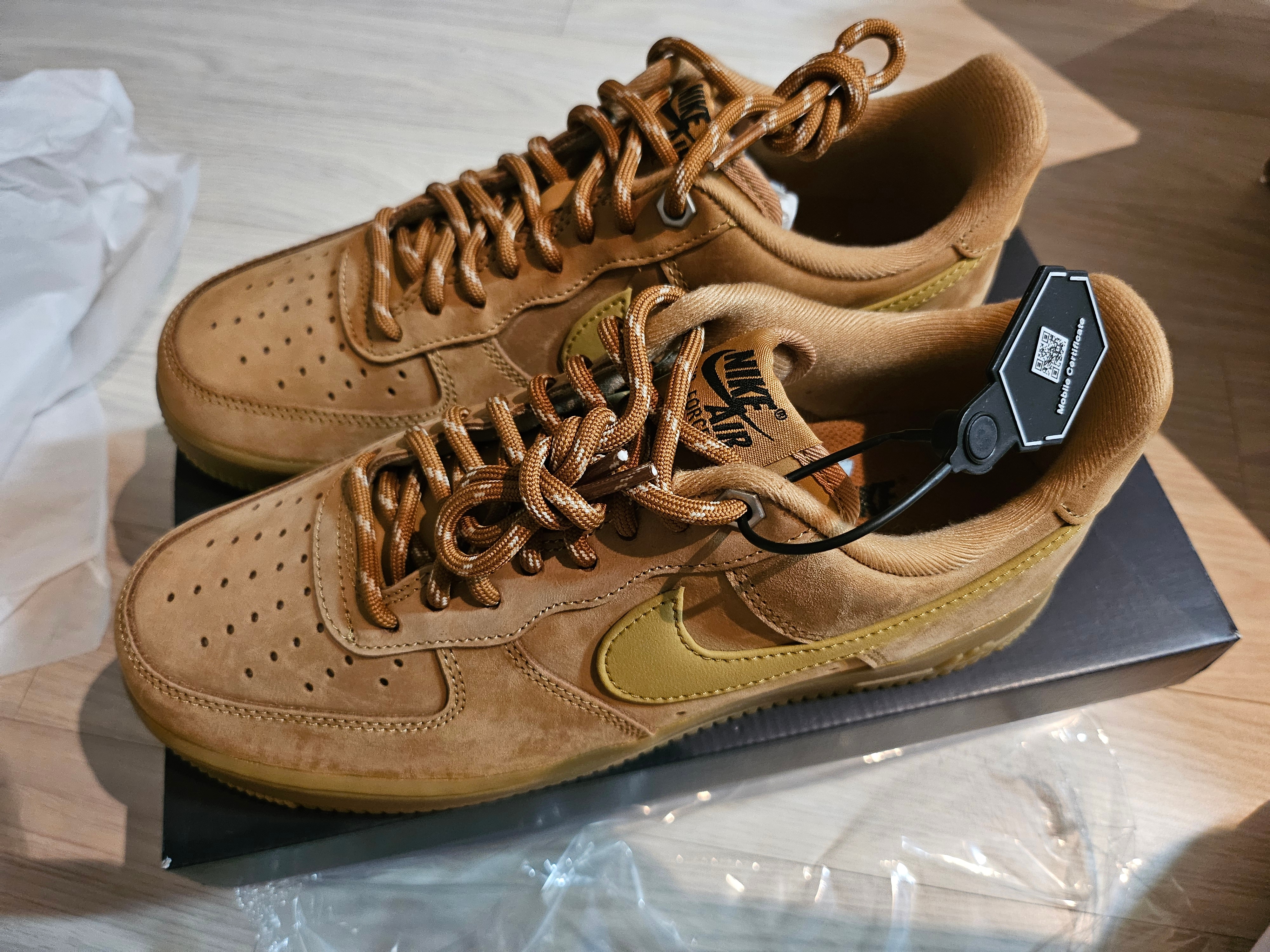 (W) Nike Air Force 1 '07 WB Flax Wheat 착용 스타일