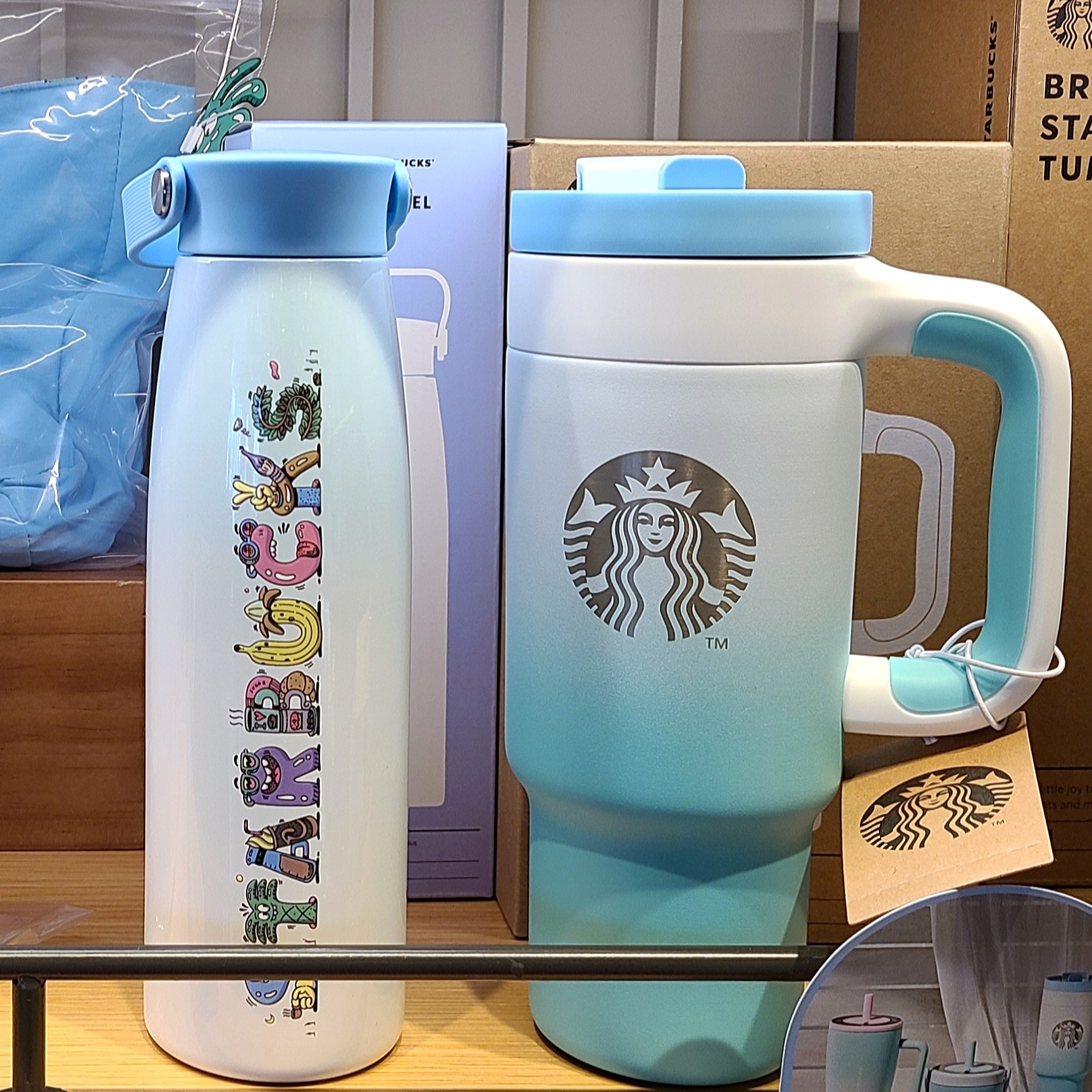 Starbucks Steven Harrington Highball Glass Set, Starbucks SS Steven Harrington Elma Tumbler 473ml 착용 스타일 - 5
