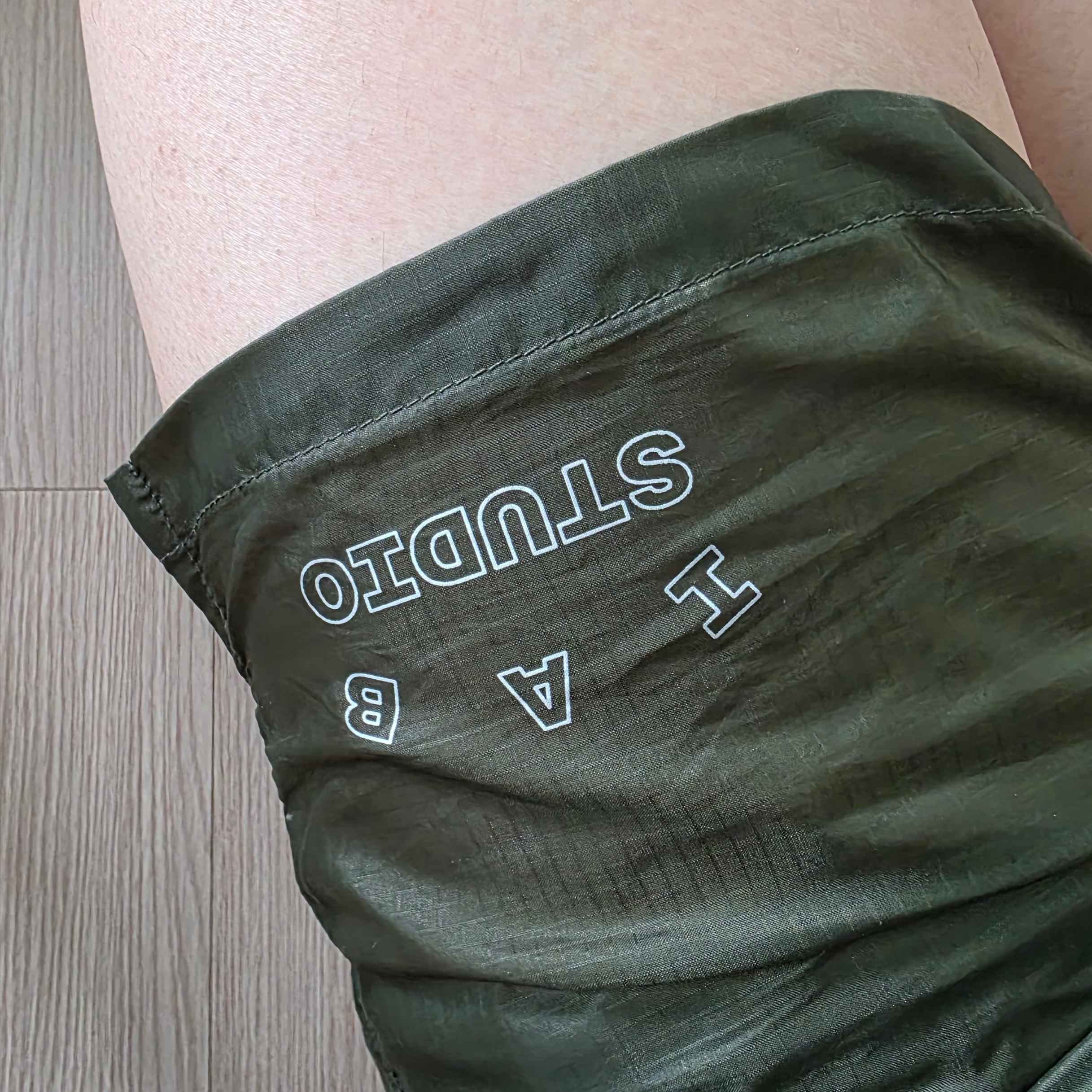 IAB Studio Ripstop Shorts Deep Green 착용 스타일