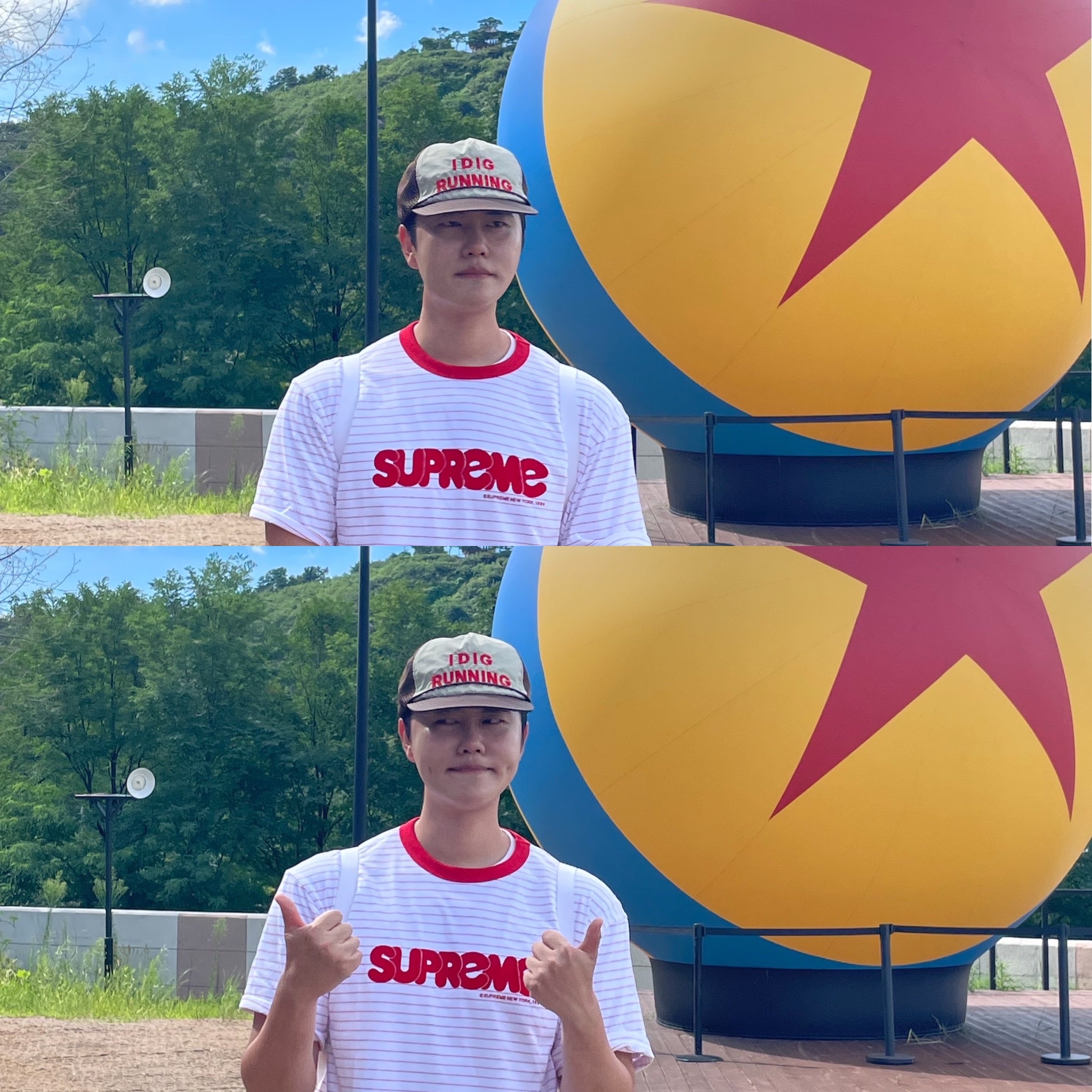 Supreme Bubble S/S Top White - 25SS, Alex Zono I Dig Running Trucker Hat OG Brown 착용 스타일