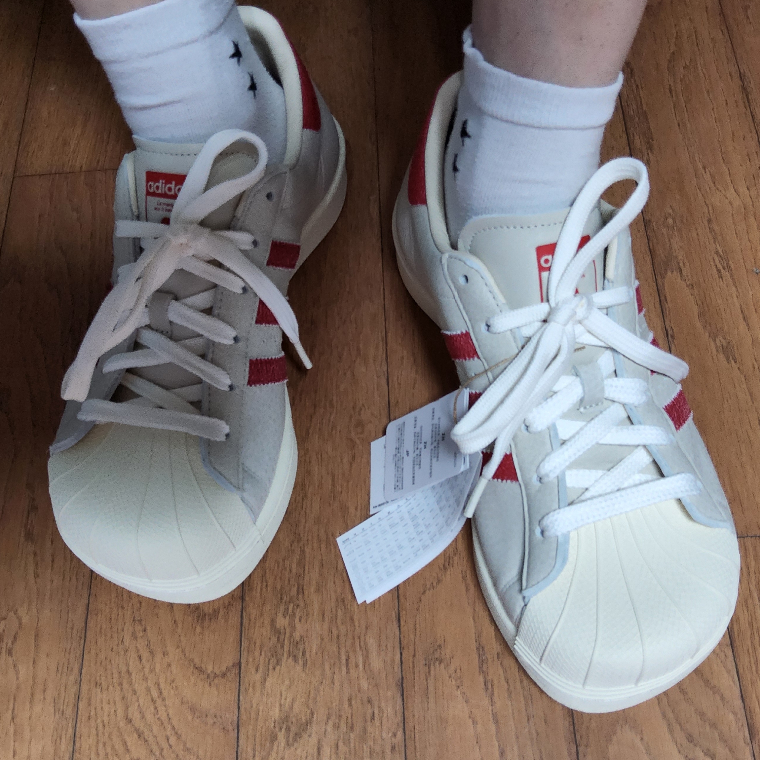(W) Adidas x Avavav Superstar Crystal White Supplier Colour 착용 스타일