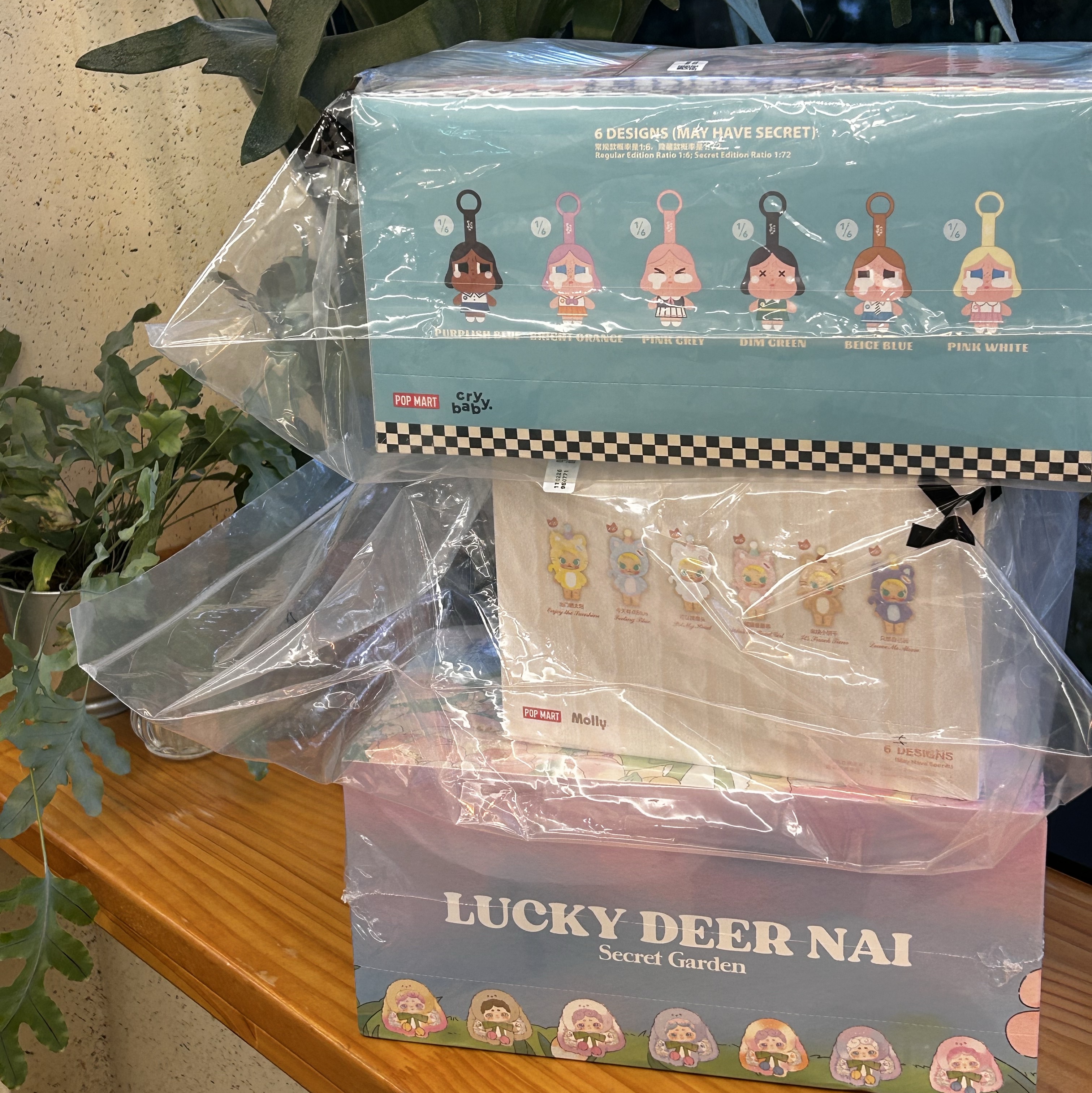 Pop Mart Baby Molly Pocket Friends Series Vinyl Plush Pendant (6 Blind Boxes) 착용 스타일 - 2