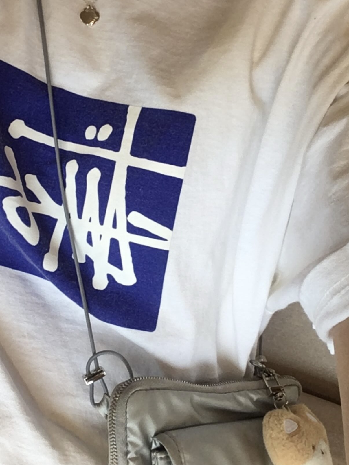 Stussy Stock Box T-Shirt White 착용 스타일