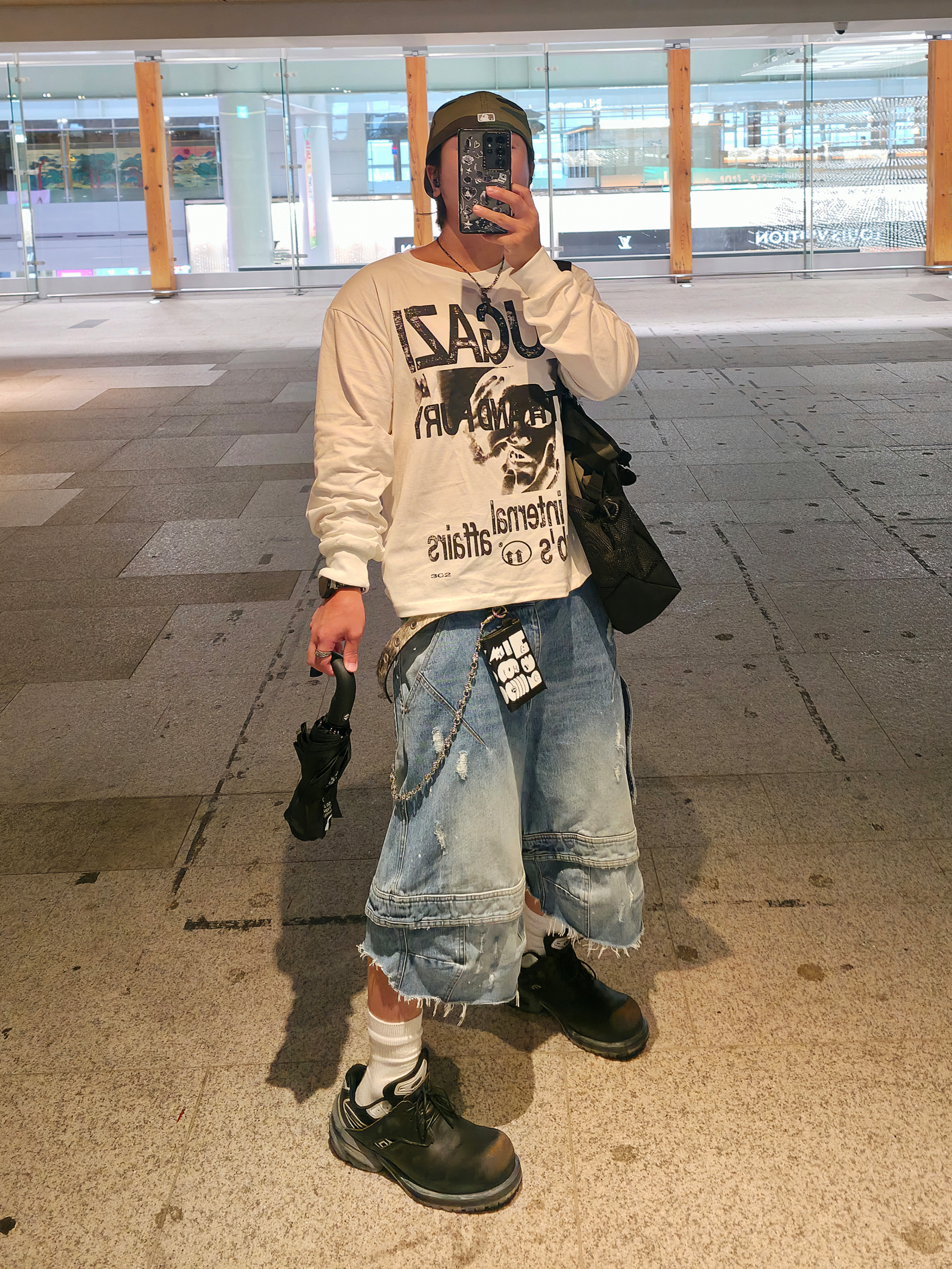 Farfromwhat Far Layered Work Shorts Pants Blue, Remagine Hybrid Derby Shoes Starting Bigger Nasty 착용 스타일 - 1