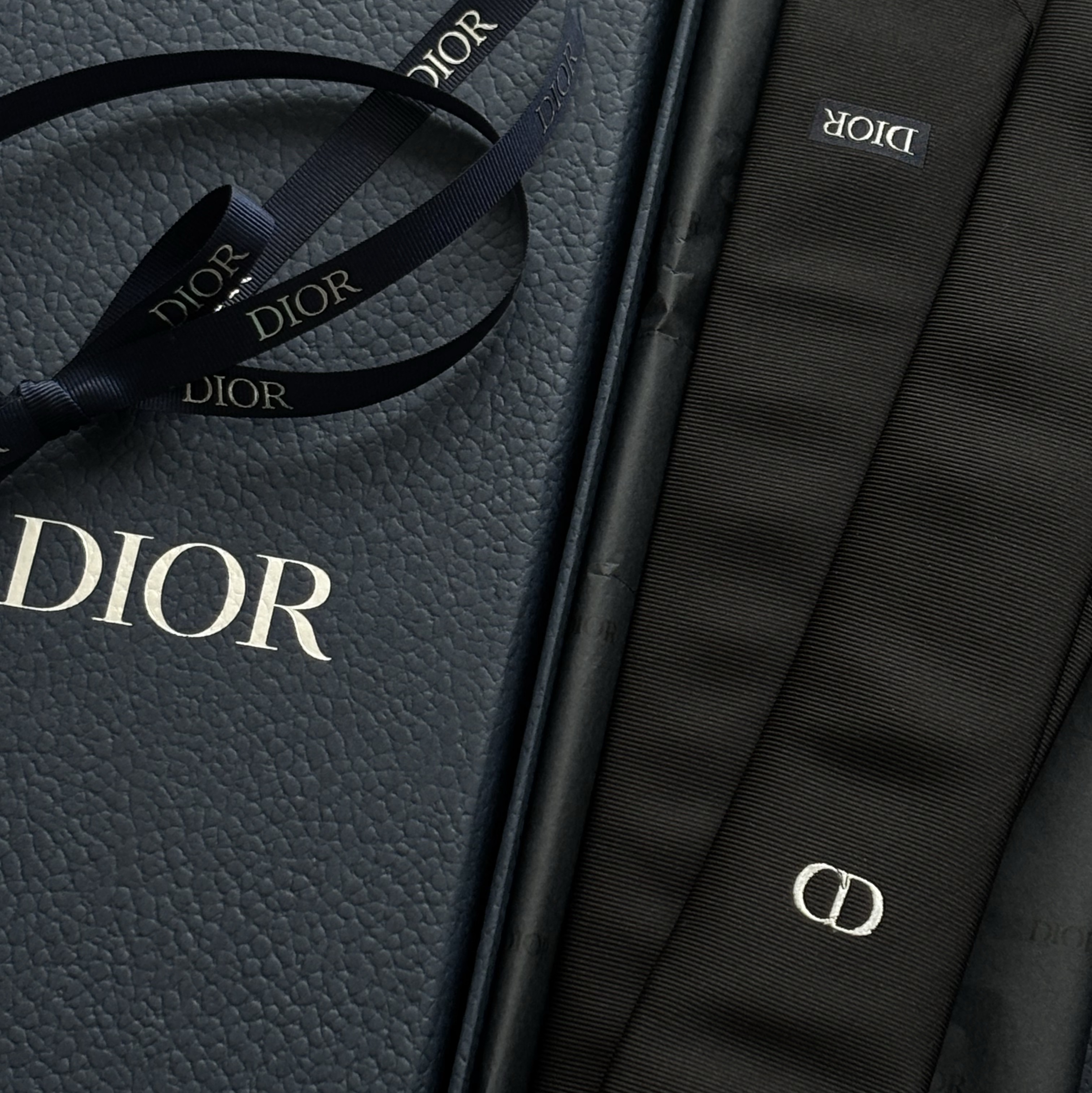 Dior Silk CD Icon Tie Black 착용 스타일