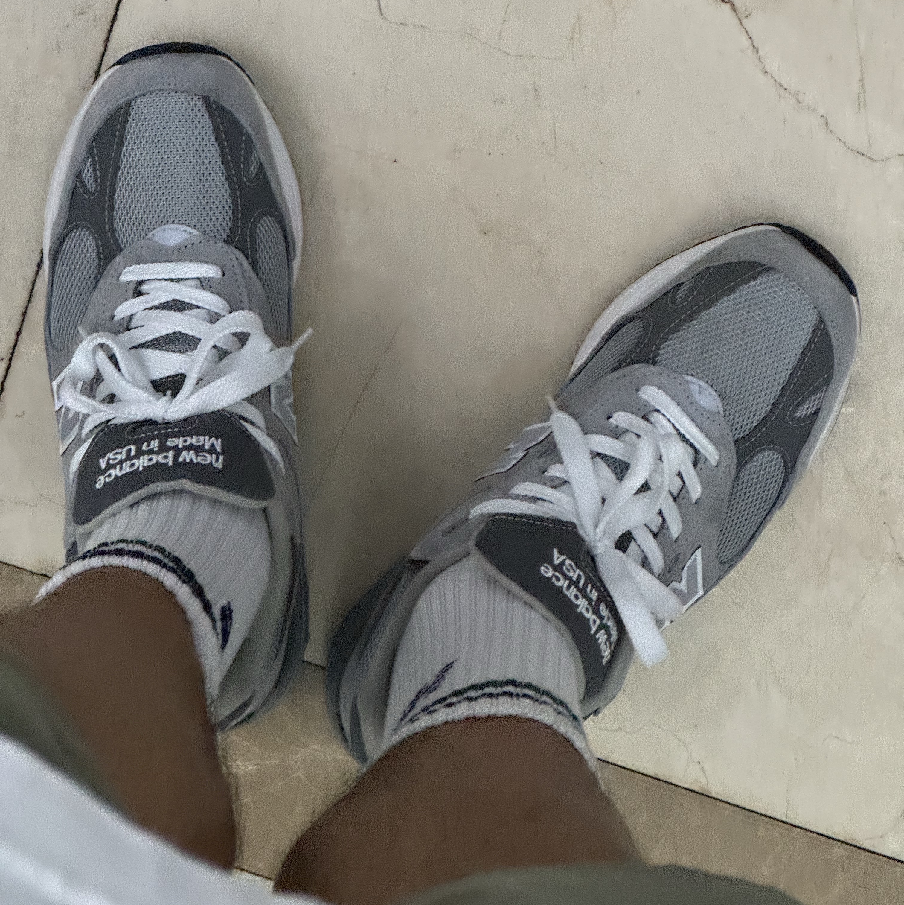 New Balance 993 Made in USA Grey - D Standard 착용 스타일