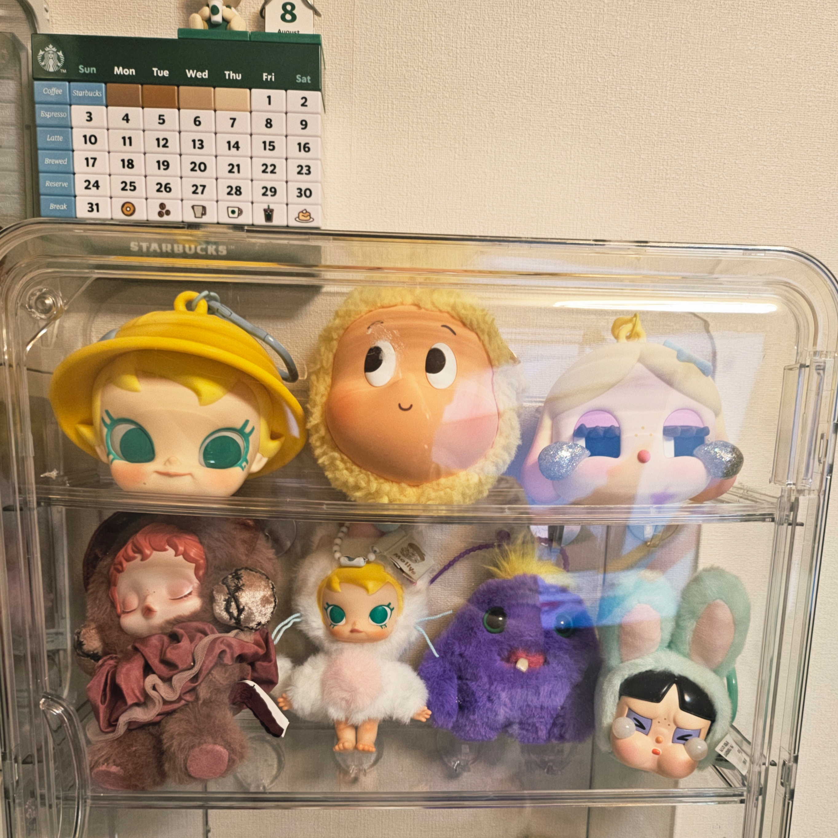 Pop Mart Skullpanda L’Impressionnisme Series Plush Doll Blossom (Opened Case), Pop Mart We Are Twinkle Twinkle Little Stars Series Earphone Bag 착용 스타일