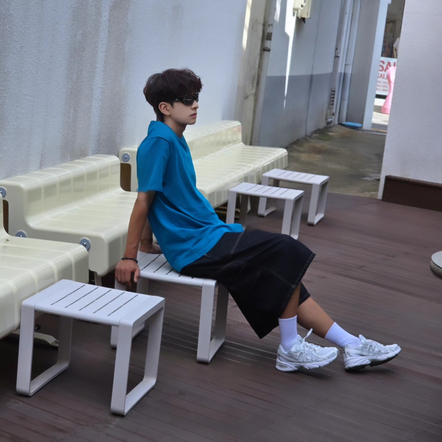 Palace x Adidas Nature T-Shirt Mystery Petrol - 22SS, Samsung Galaxy Watch6 44mm LTE Silver (Korean Ver.) 착용 스타일 - 4