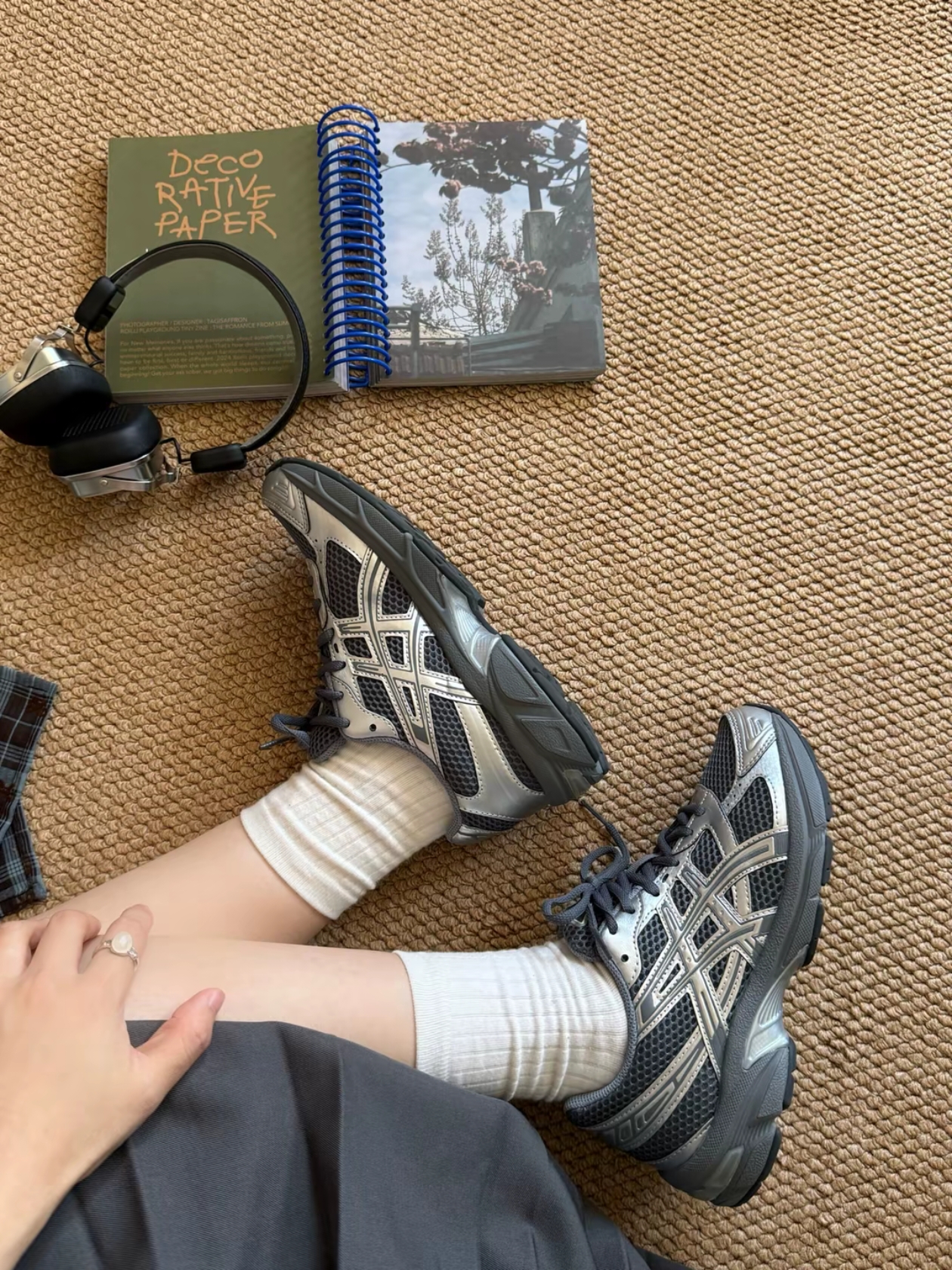 Asics Gel-1130 Steel Grey Pure Silver 착용 스타일 - 1