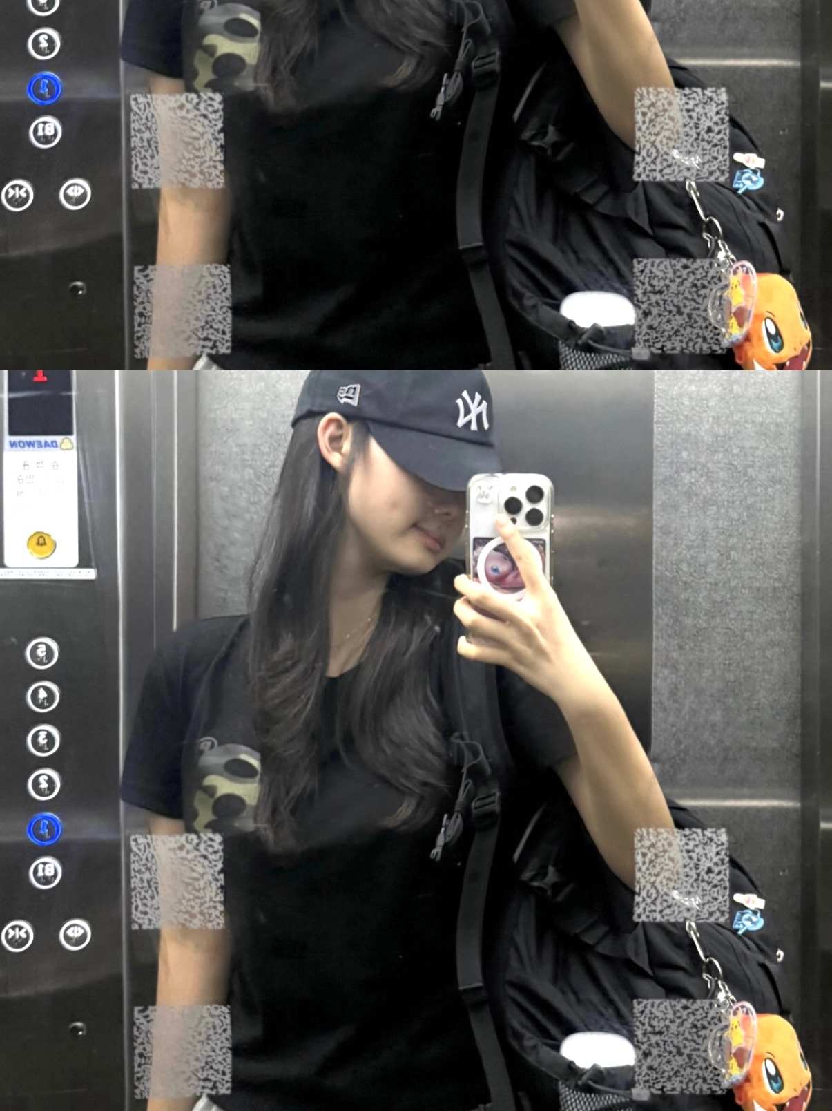 New Era Adjustable 9Forty New York Yankees Essential Cap Black, Stanley Quencher H2.0 Flowstate Tumbler 887ml Glacier 착용 스타일 - 2