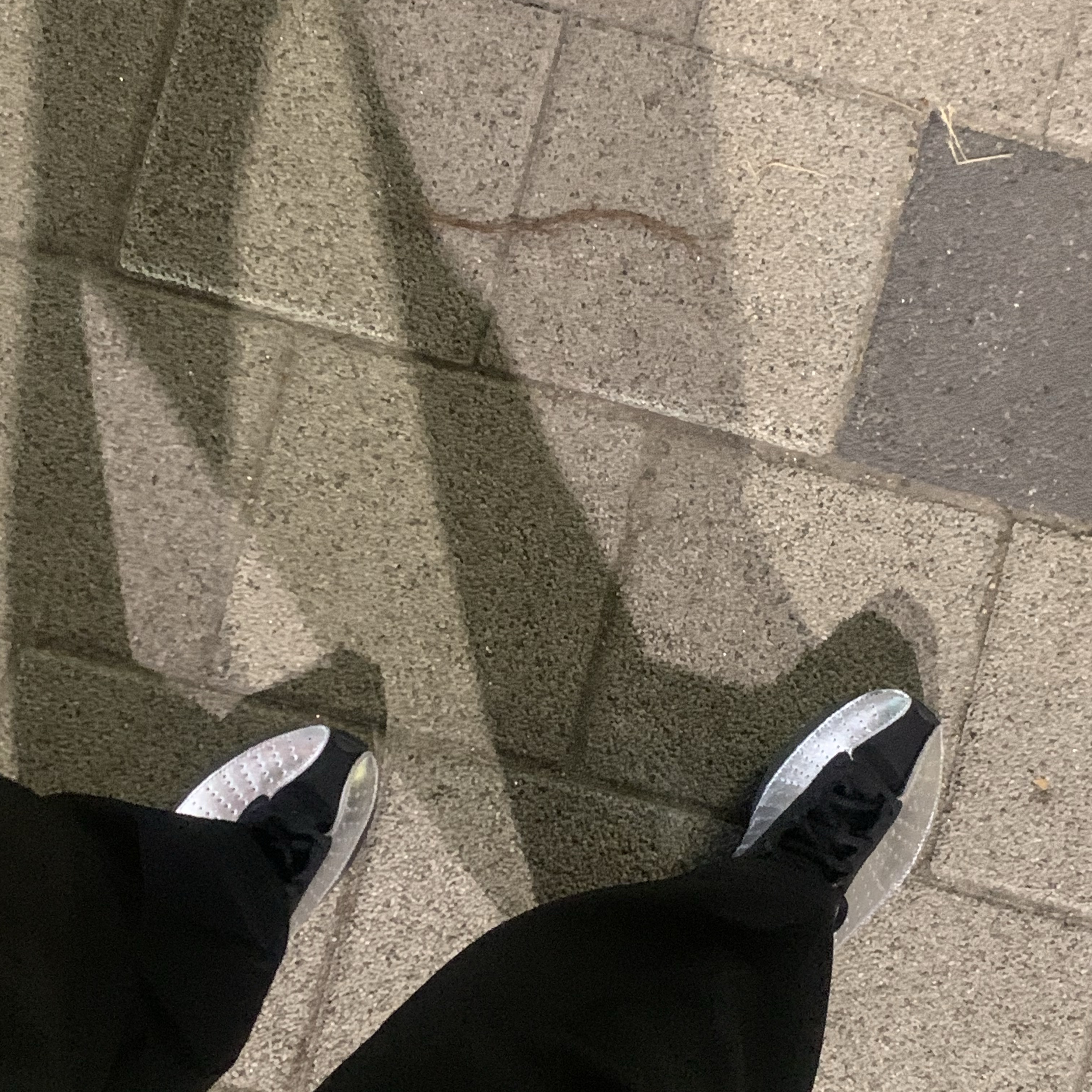 (W) Nike Air Superfly Metallic Silver and Black 착용 스타일