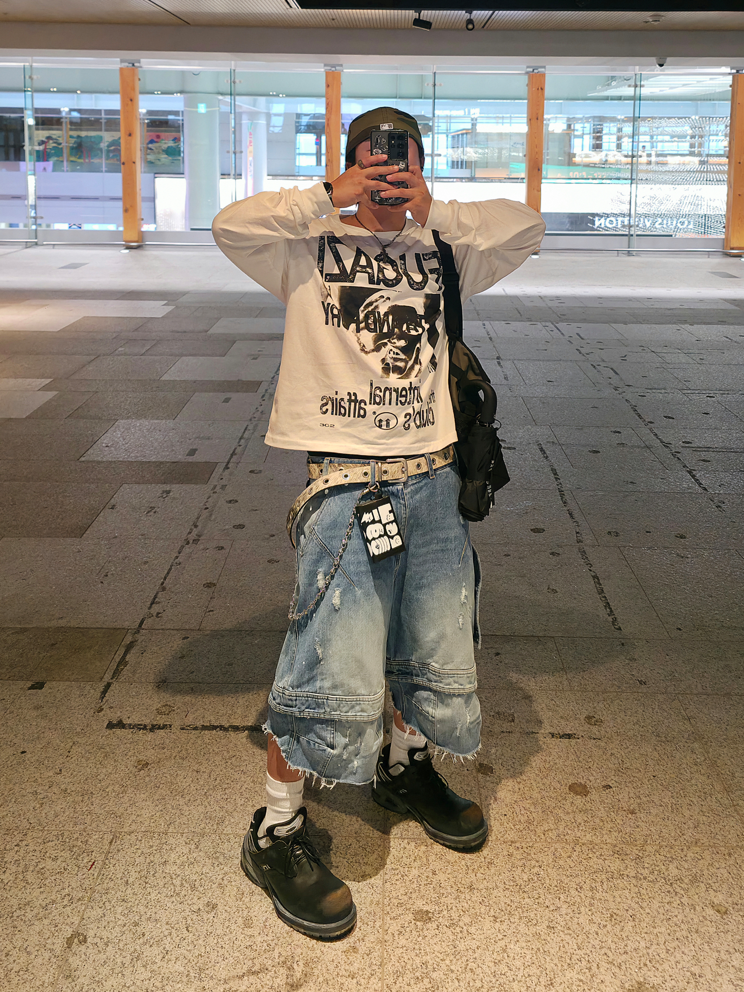 Farfromwhat Far Layered Work Shorts Pants Blue, Remagine Hybrid Derby Shoes Starting Bigger Nasty 착용 스타일 - 2