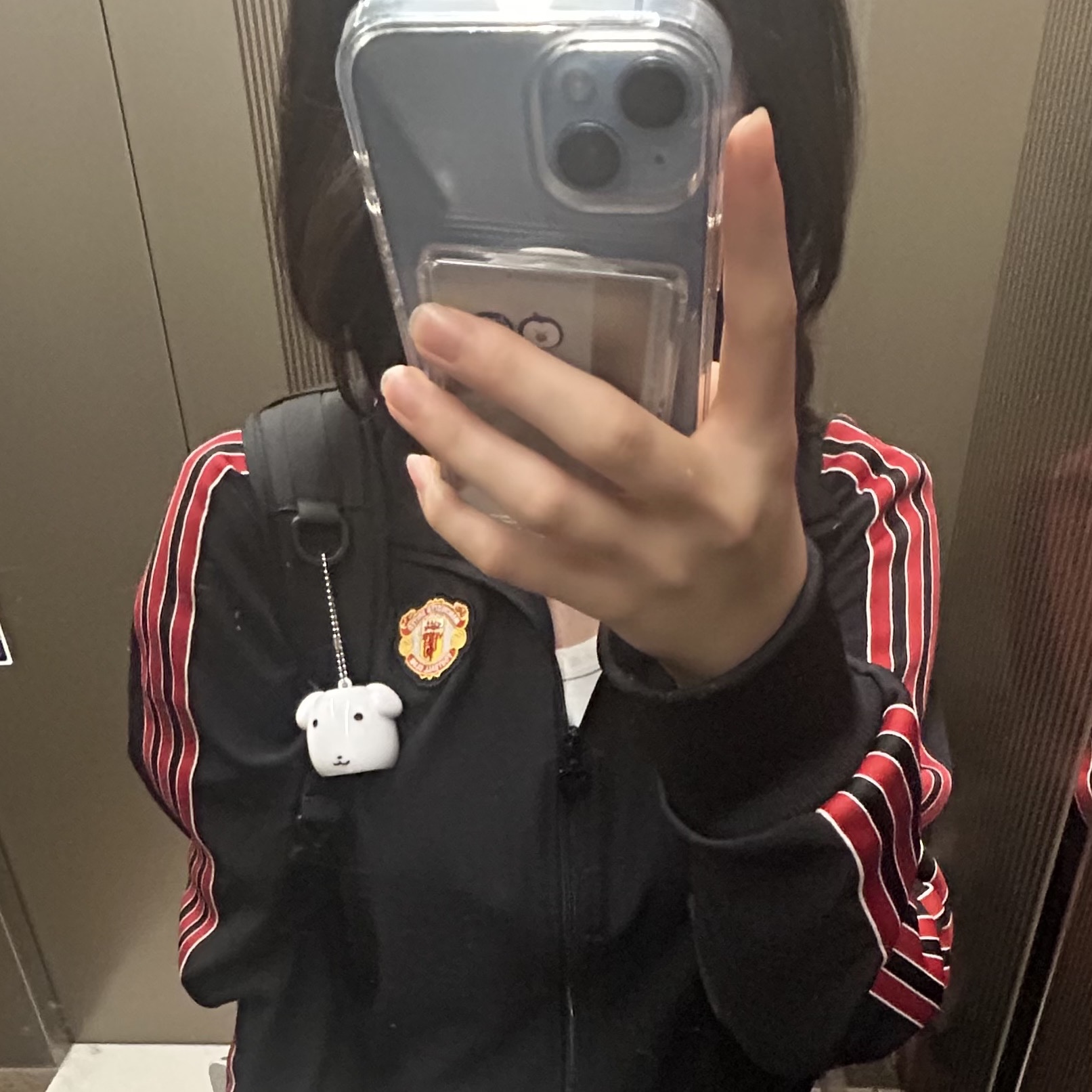 Adidas Manchester United Terrace Icon Track Top Black - KR Sizing 착용 스타일