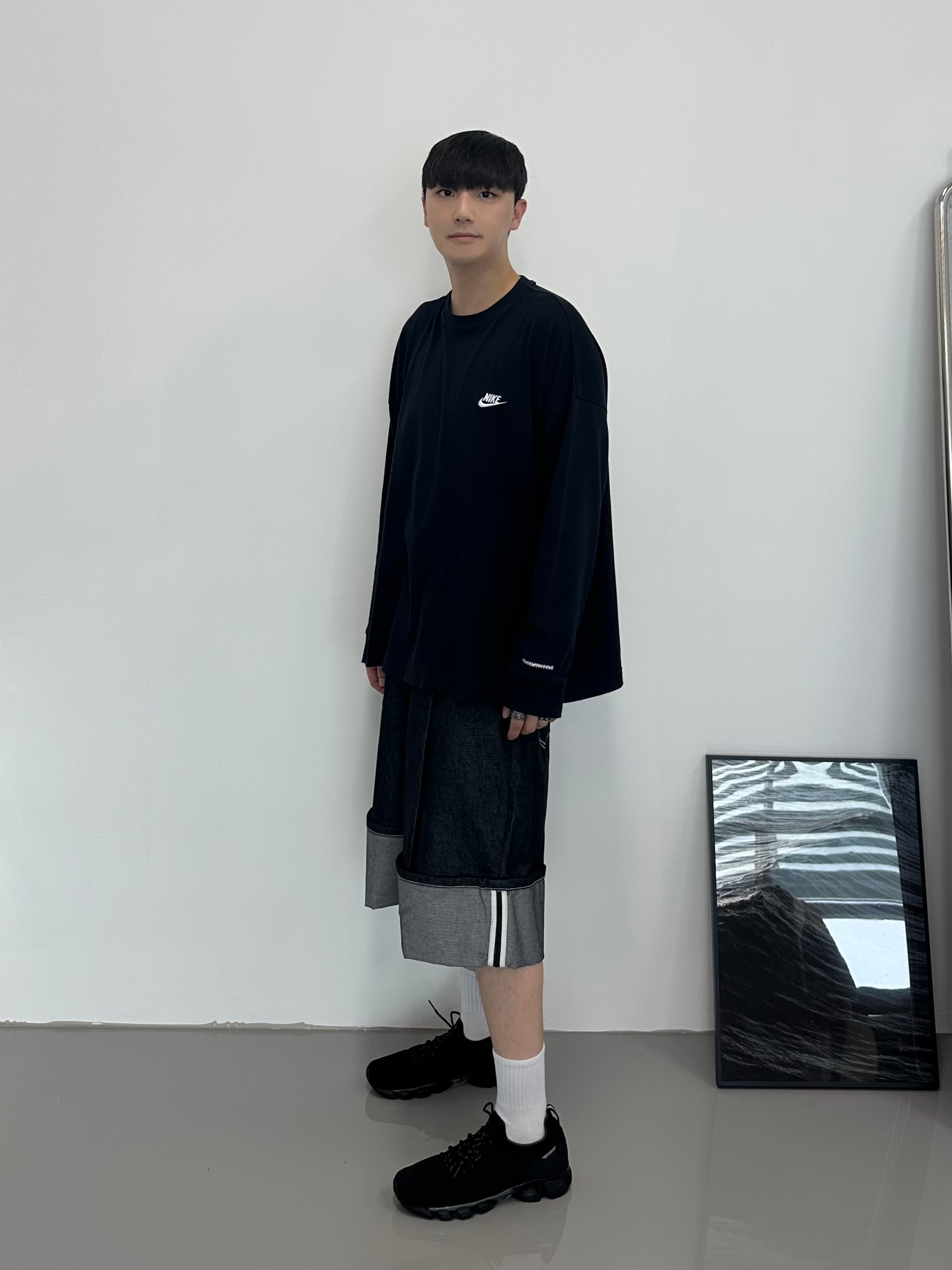 Nike x Peaceminusone LS T-Shirt Black (DR0098-010) 착용 스타일 - 2