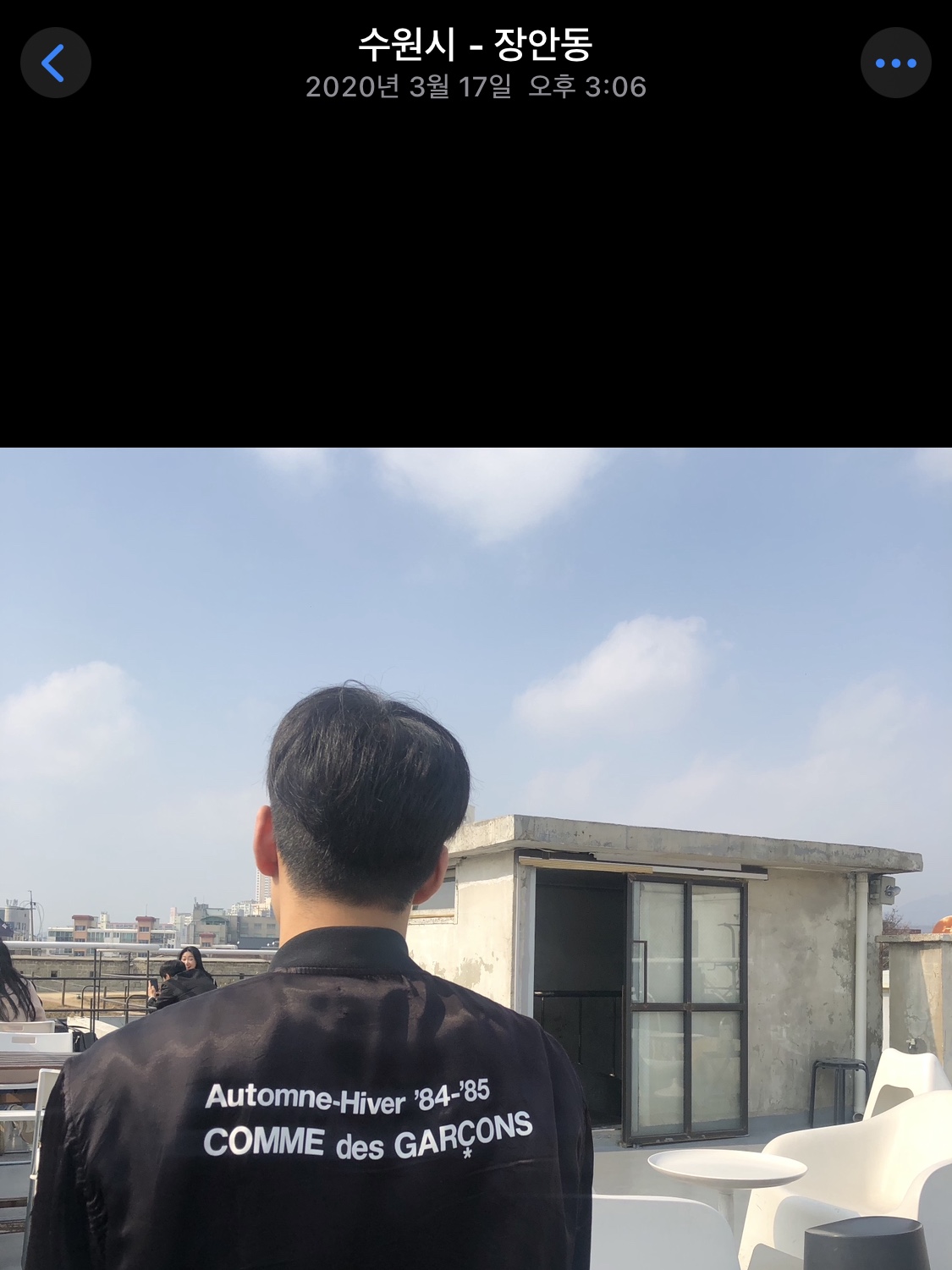 CDG '84-85 Staff Blouson Black 착용 스타일 - 2