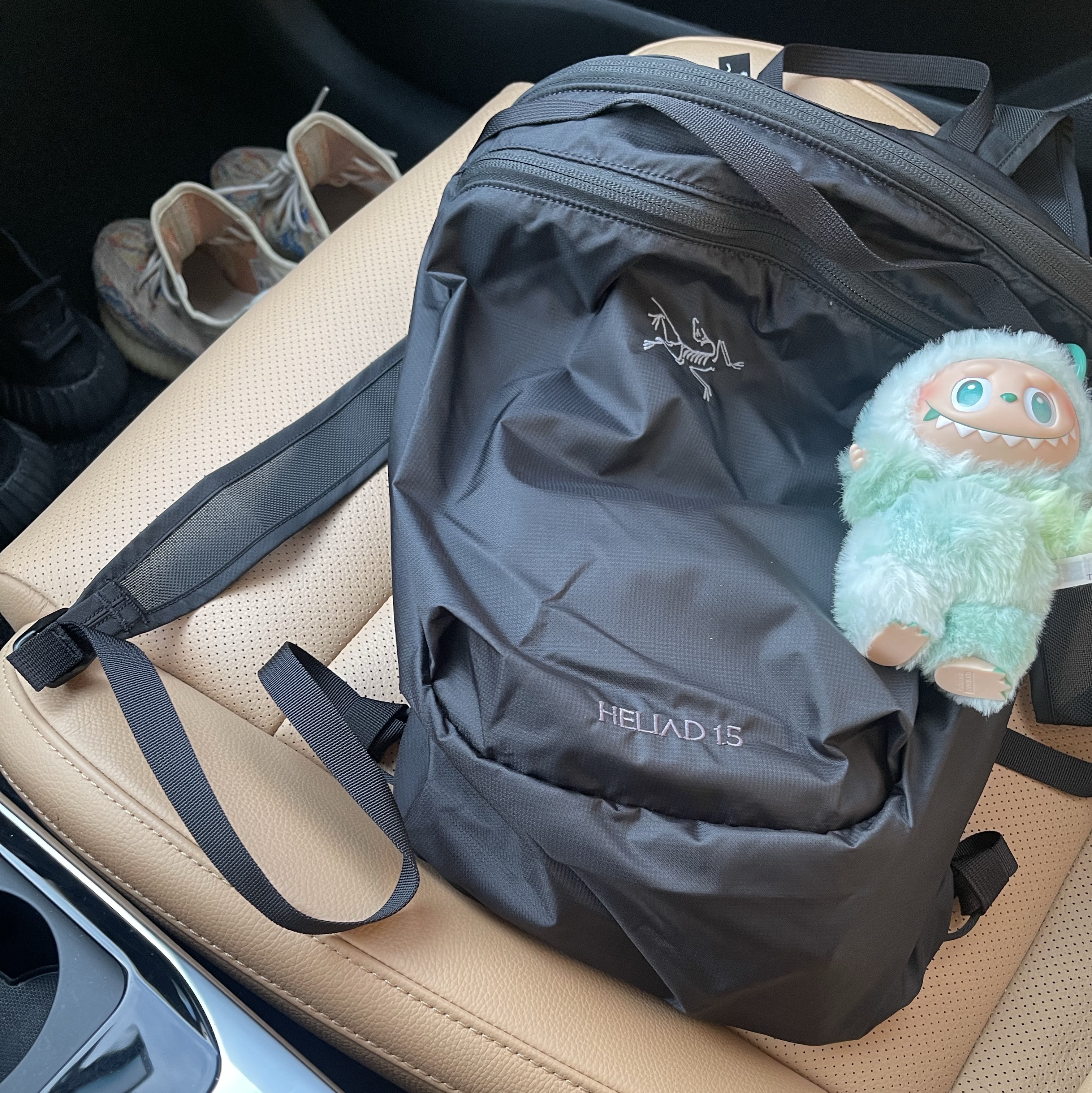 Arc'teryx Heliad 15 Backpack Black 착용 스타일