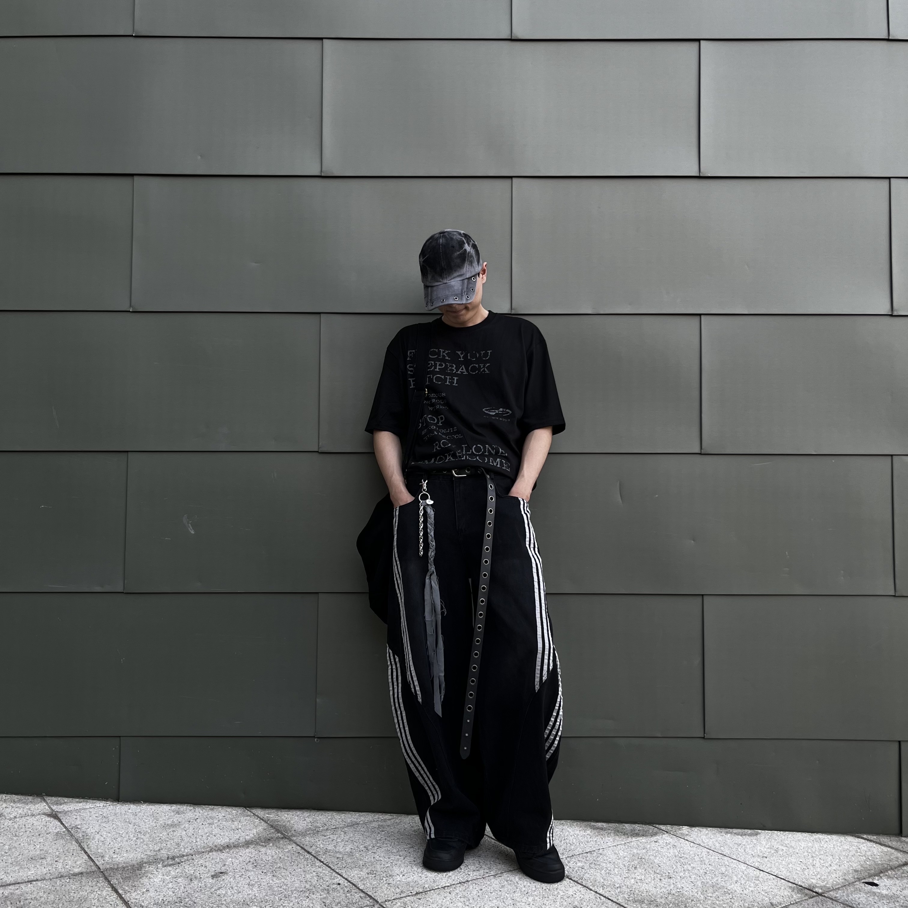 Force Sensitive Fst Leather Long Belt, Nike Air Force 1 '07 Fresh Black 착용 스타일 - 1
