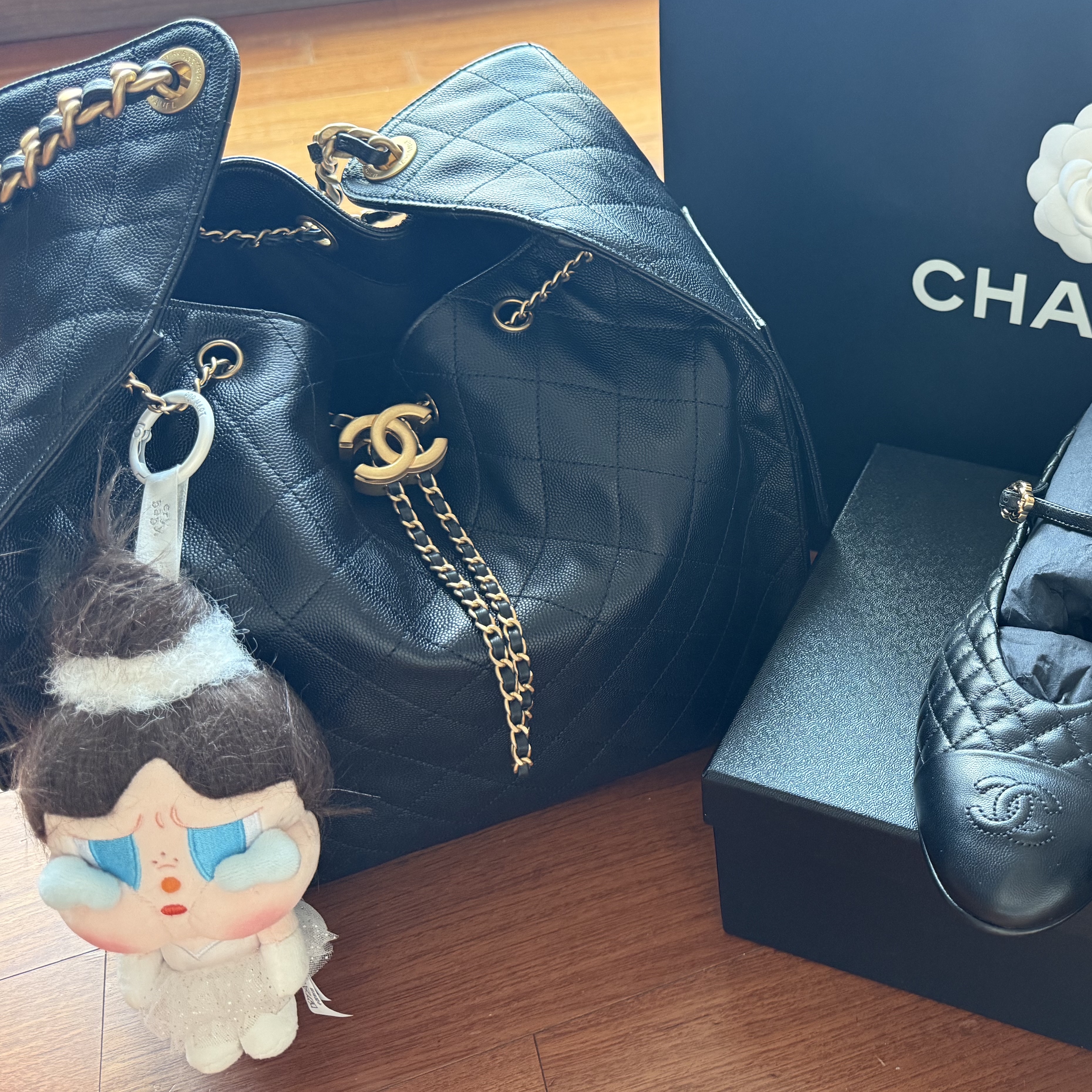 Pop Mart Crybaby Shiny Shiny Series Plush Pedant Blister Pack, Chanel 25 Medium Handbag Grained Calfskin & Gold Black 착용 스타일