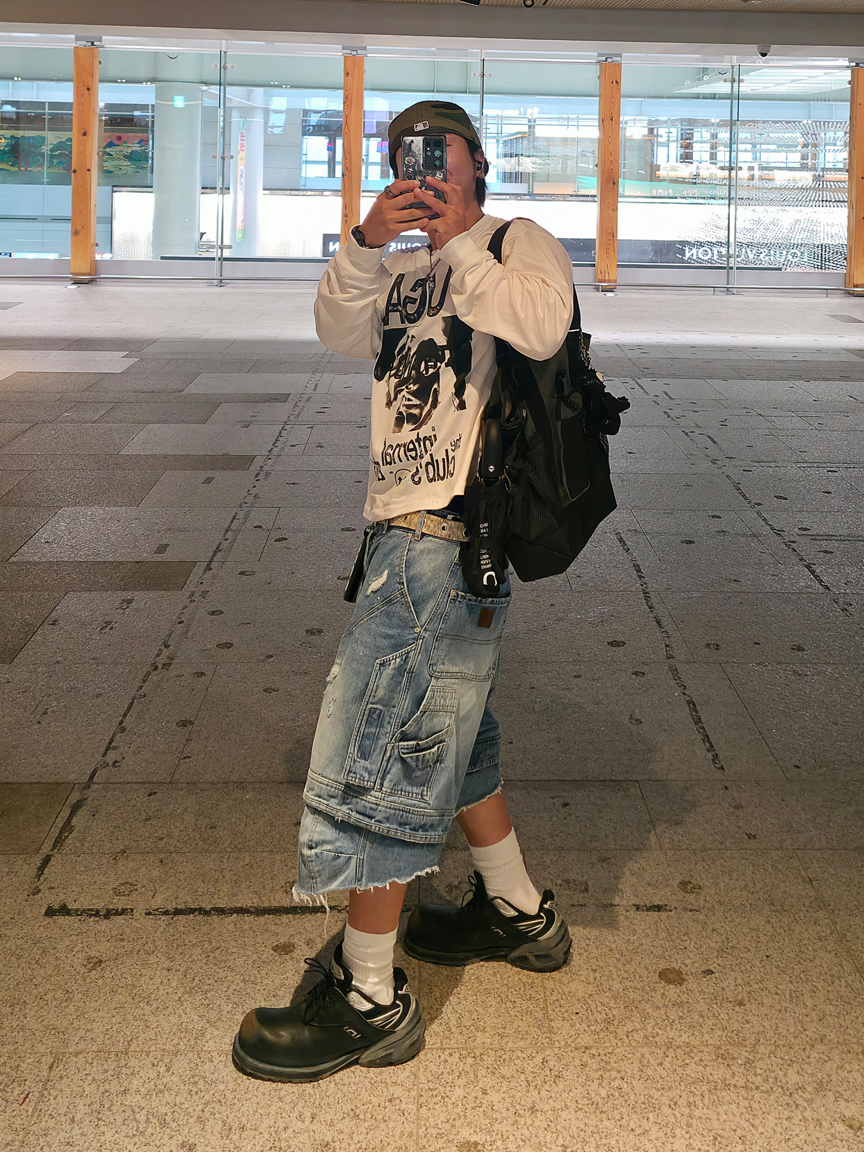 Farfromwhat Far Layered Work Shorts Pants Blue, Remagine Hybrid Derby Shoes Starting Bigger Nasty 착용 스타일 - 3